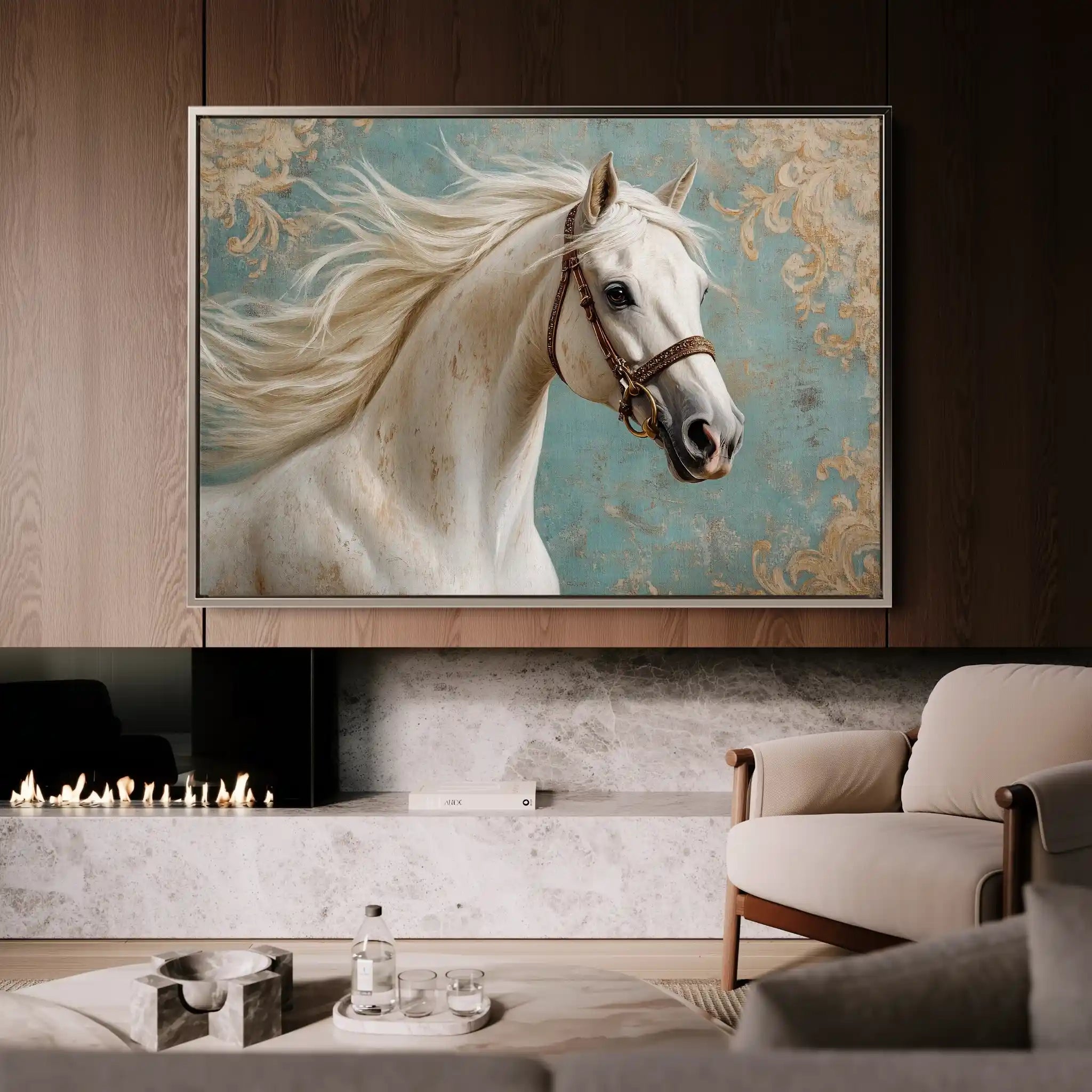 Horses 207 Canvas Art 90 x 60 cm / Stretched on hidden frame