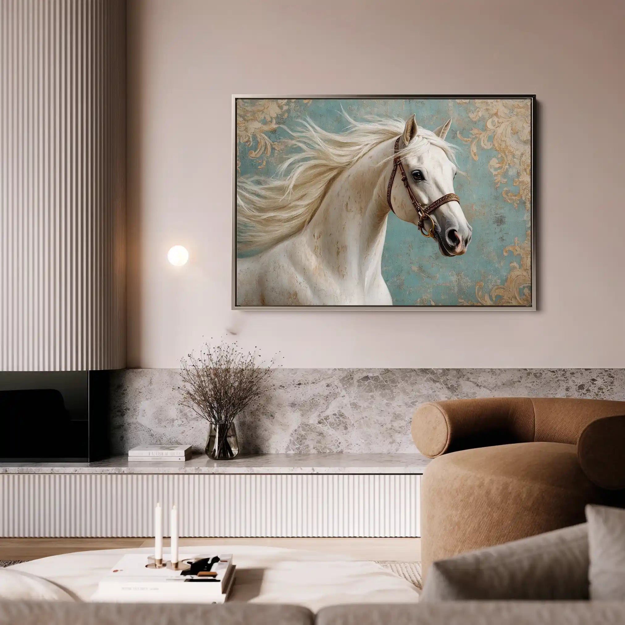 Horses 207 Canvas Art 90 x 60 cm / Stretched on hidden frame