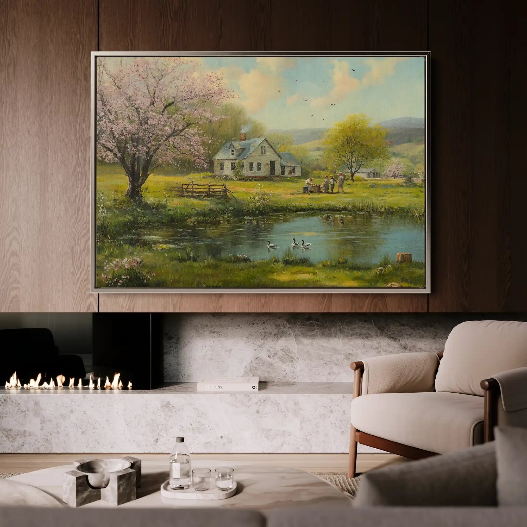 Landscape 207 Canvas Art 90 x 60 cm / Stretched on hidden frame