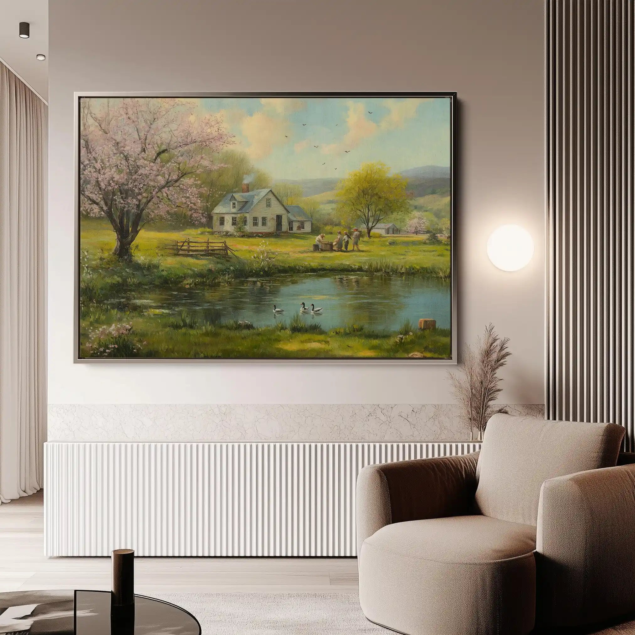 Landscape 207 Canvas Art 90 x 60 cm / Stretched on hidden frame