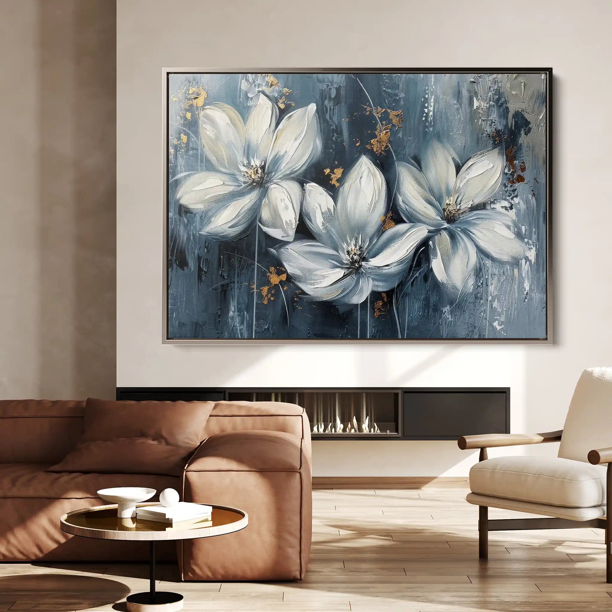 Floral Canvas Wall Art WAD208-F 90 x 60 cm / Stretched on hidden frame