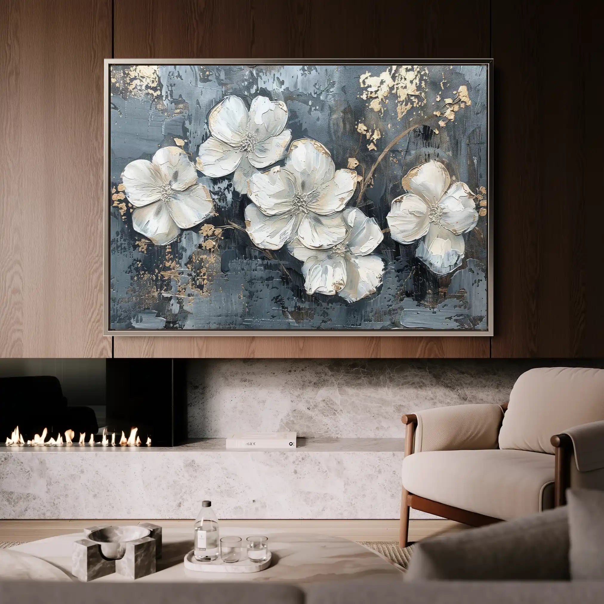Floral Canvas Wall Art WAD209-F 90 x 60 cm / Stretched on hidden frame