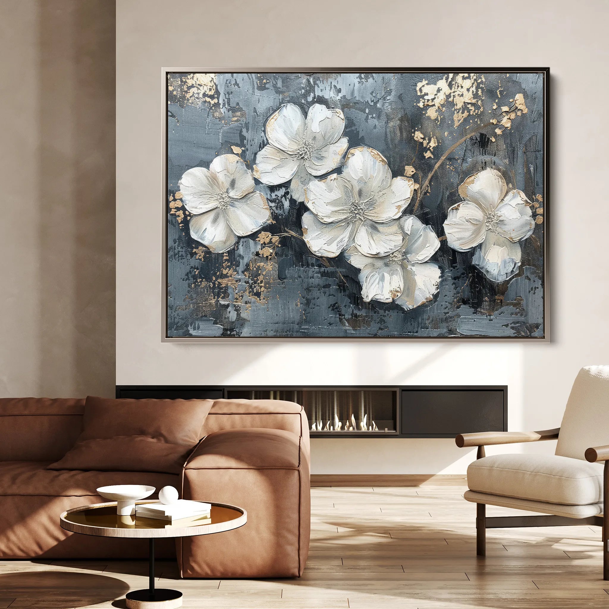 Floral Canvas Wall Art WAD209-F 90 x 60 cm / Stretched on hidden frame
