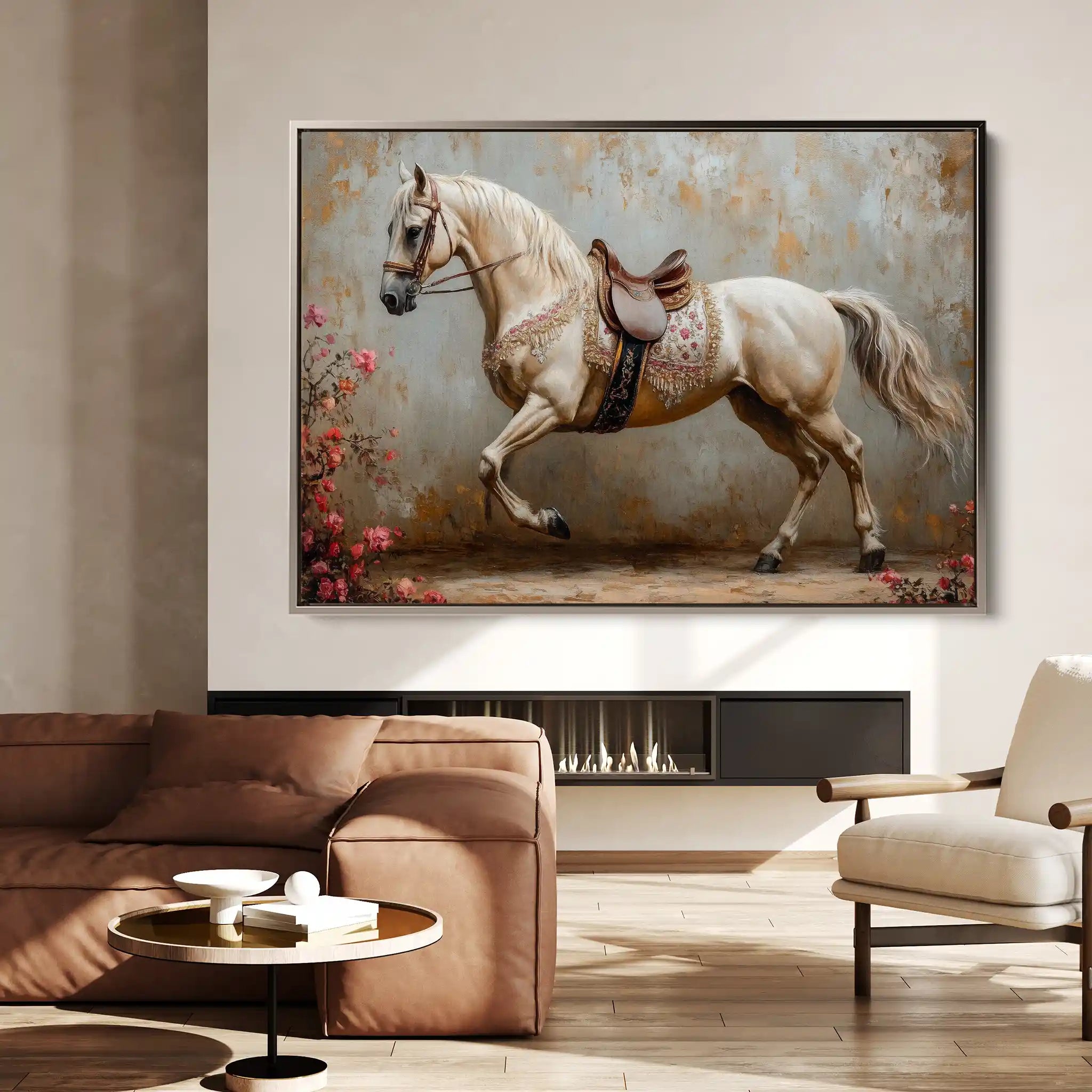 Horses 210 Canvas Art 90 x 60 cm / Stretched on hidden frame
