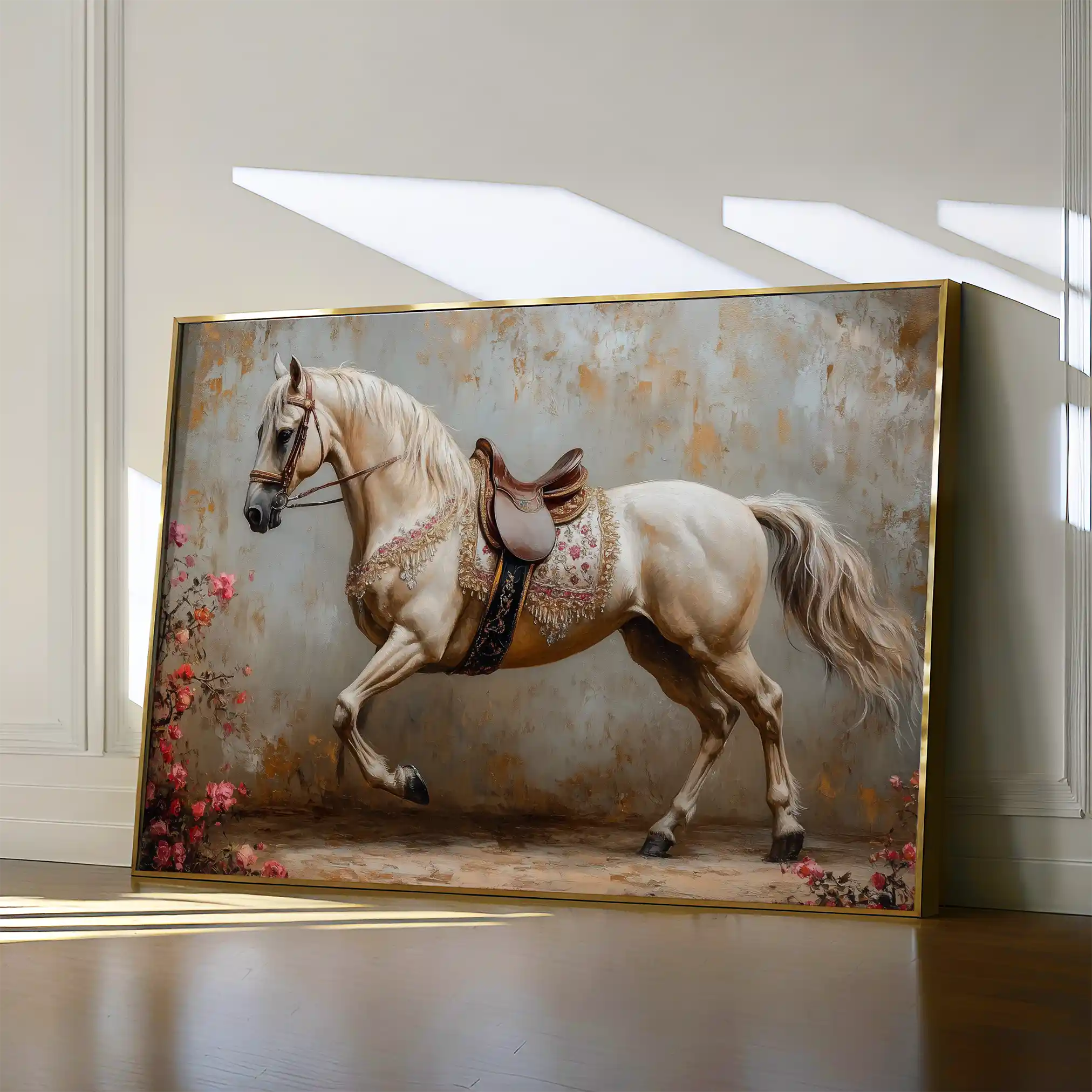 Horses 210 Canvas Art 90 x 60 cm / Stretched on hidden frame