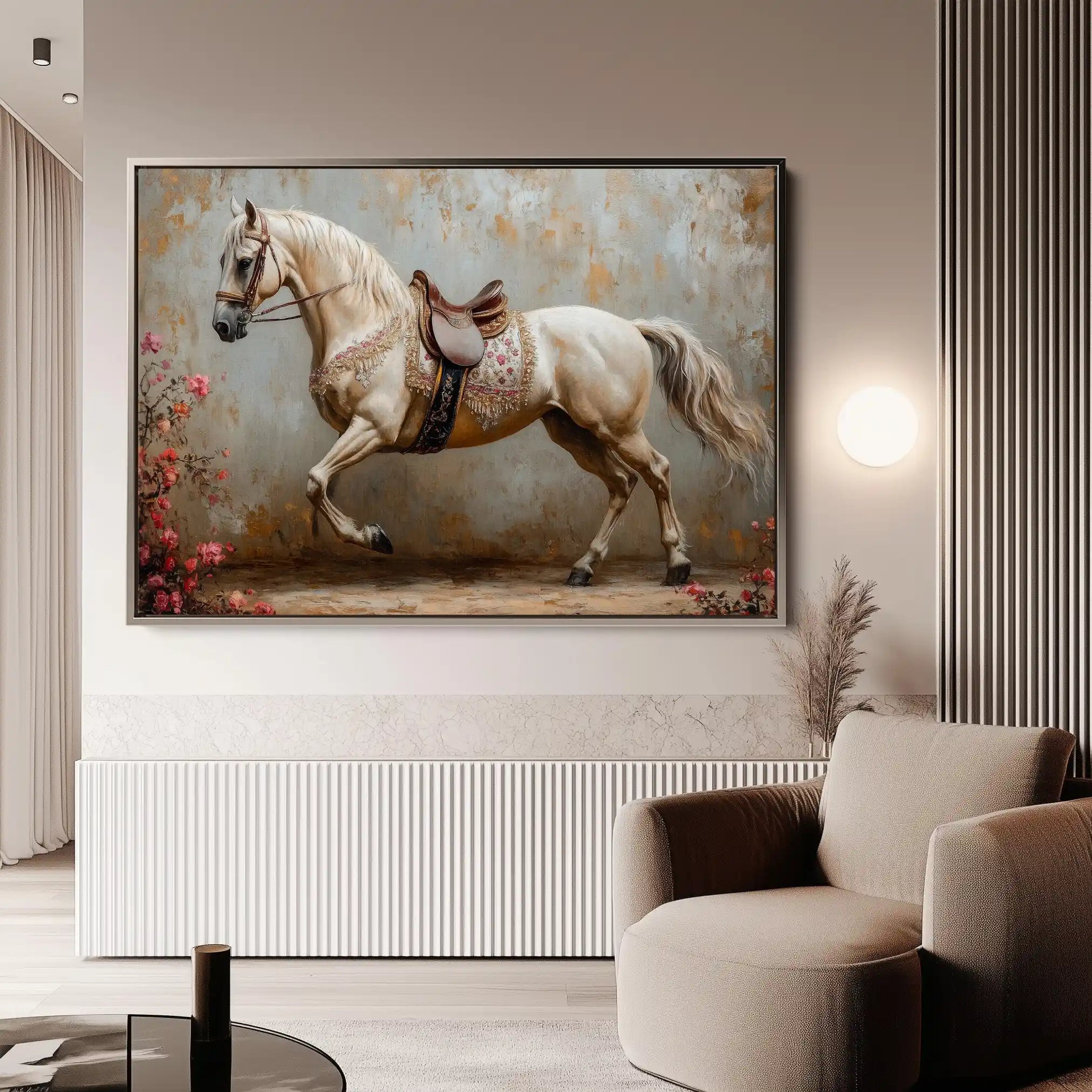 Horses 210 Canvas Art 90 x 60 cm / Stretched on hidden frame