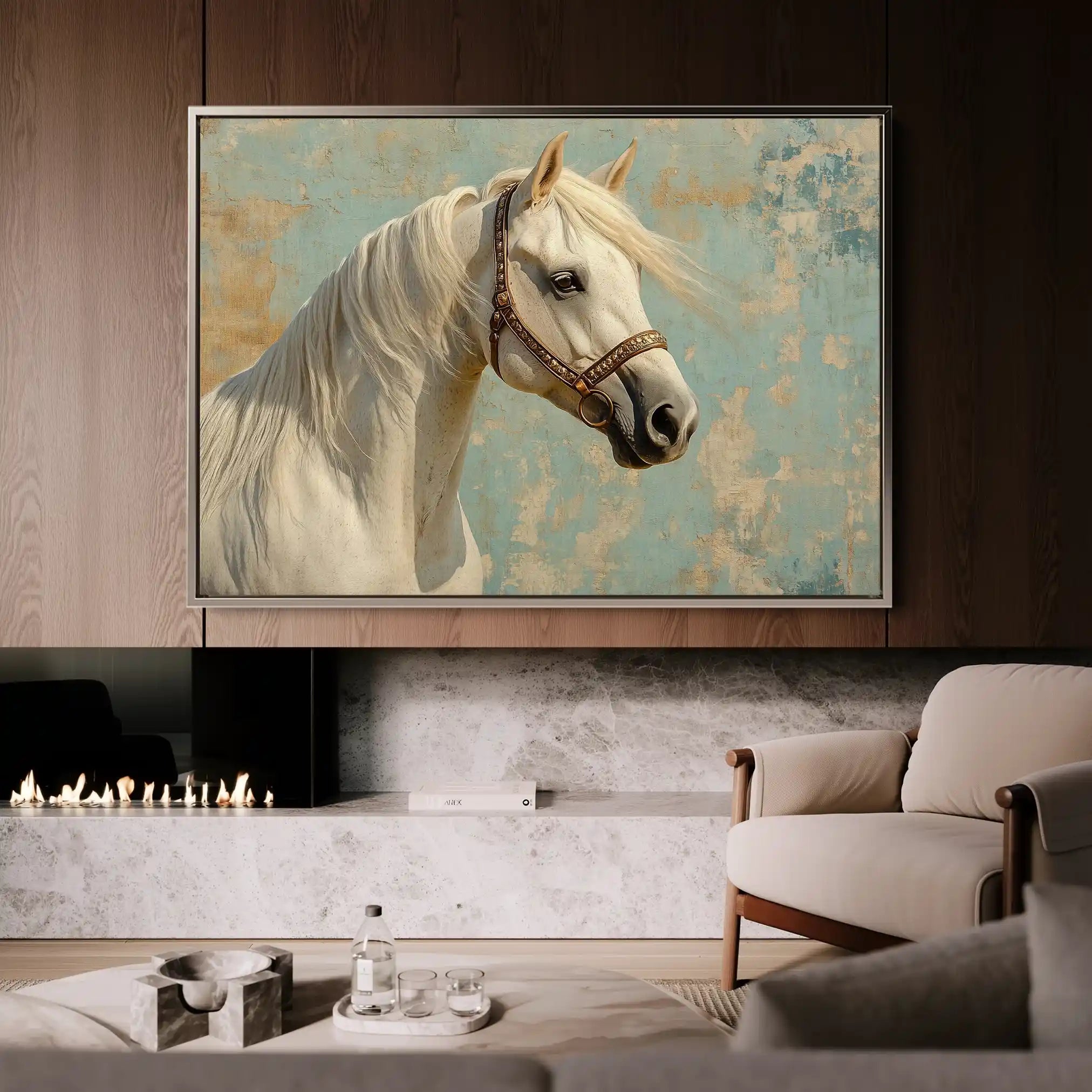 Horses 211 Canvas Art 90 x 60 cm / Stretched on hidden frame