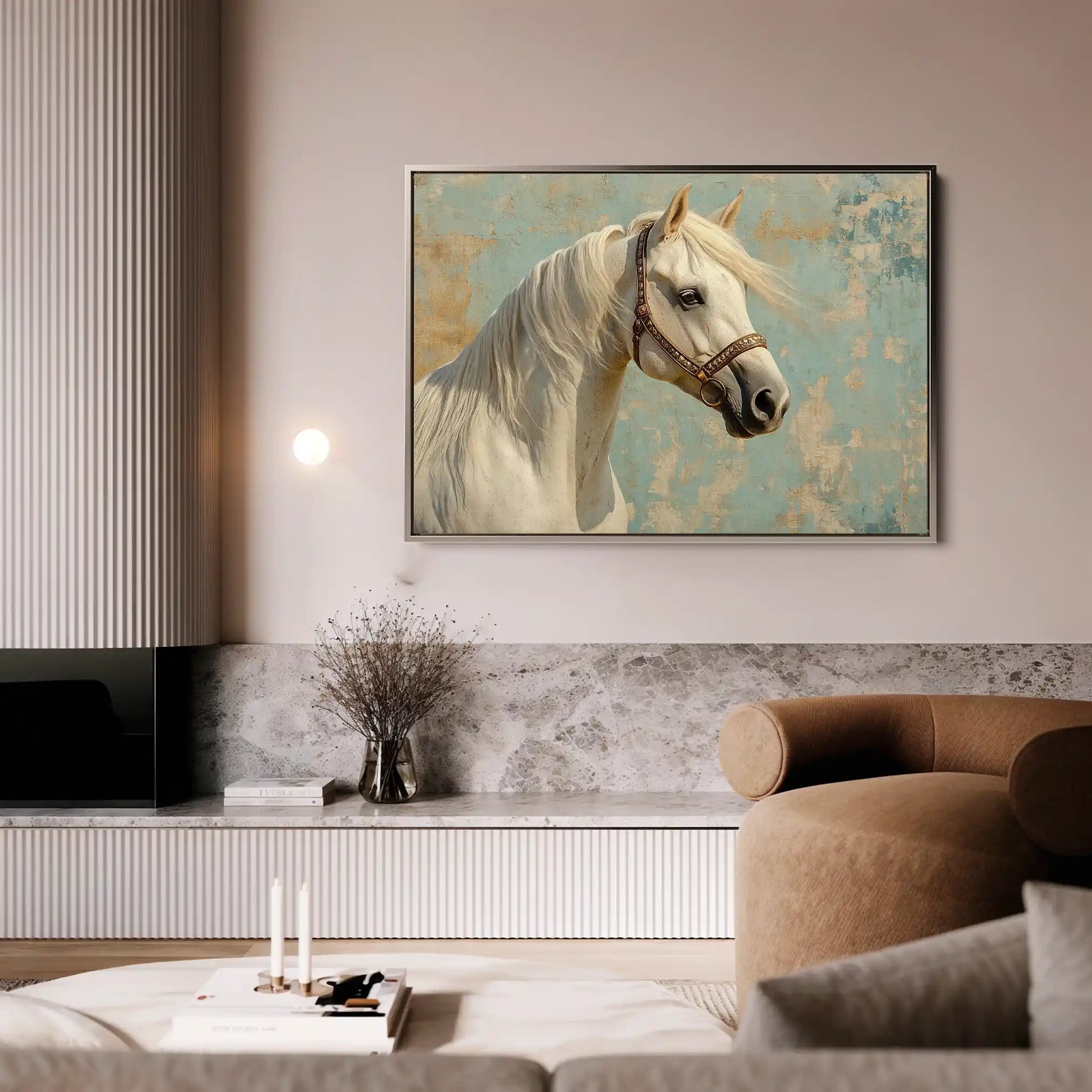 Horses 211 Canvas Art 90 x 60 cm / Stretched on hidden frame