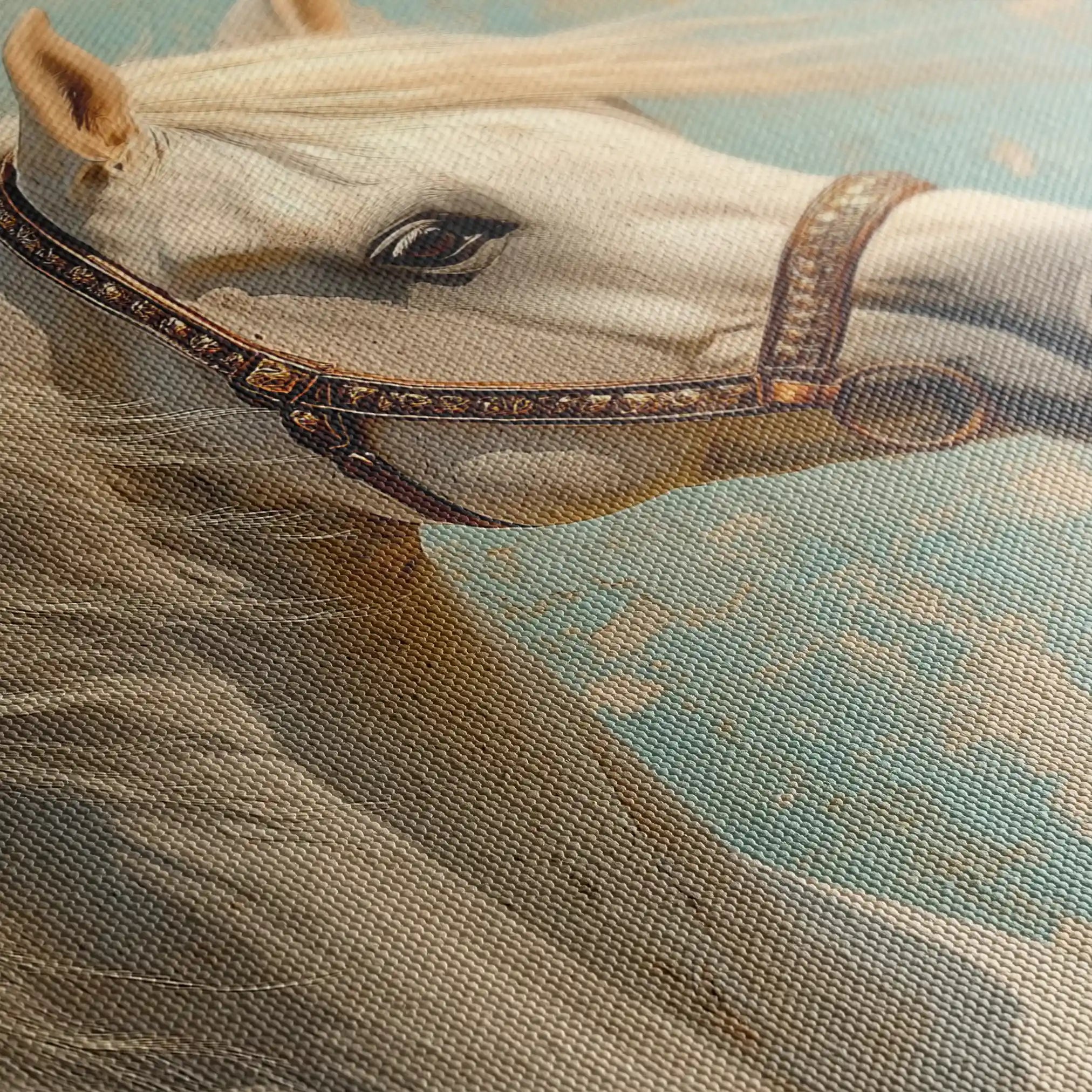 Horses 211 Canvas Art 90 x 60 cm / Stretched on hidden frame