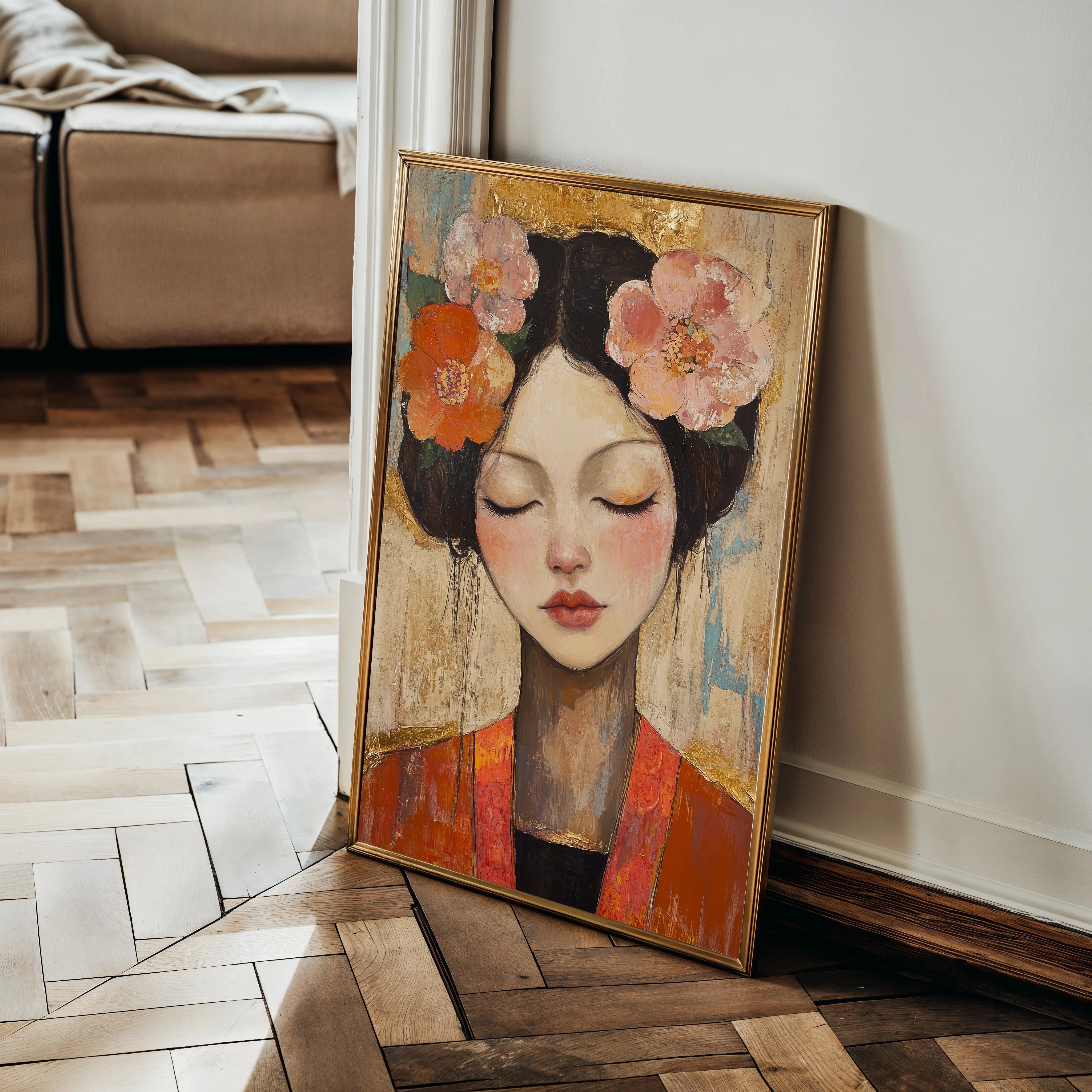 Portrait Canvas Wall Art WAD211-P 90 x 60 cm / Stretched on hidden frame
