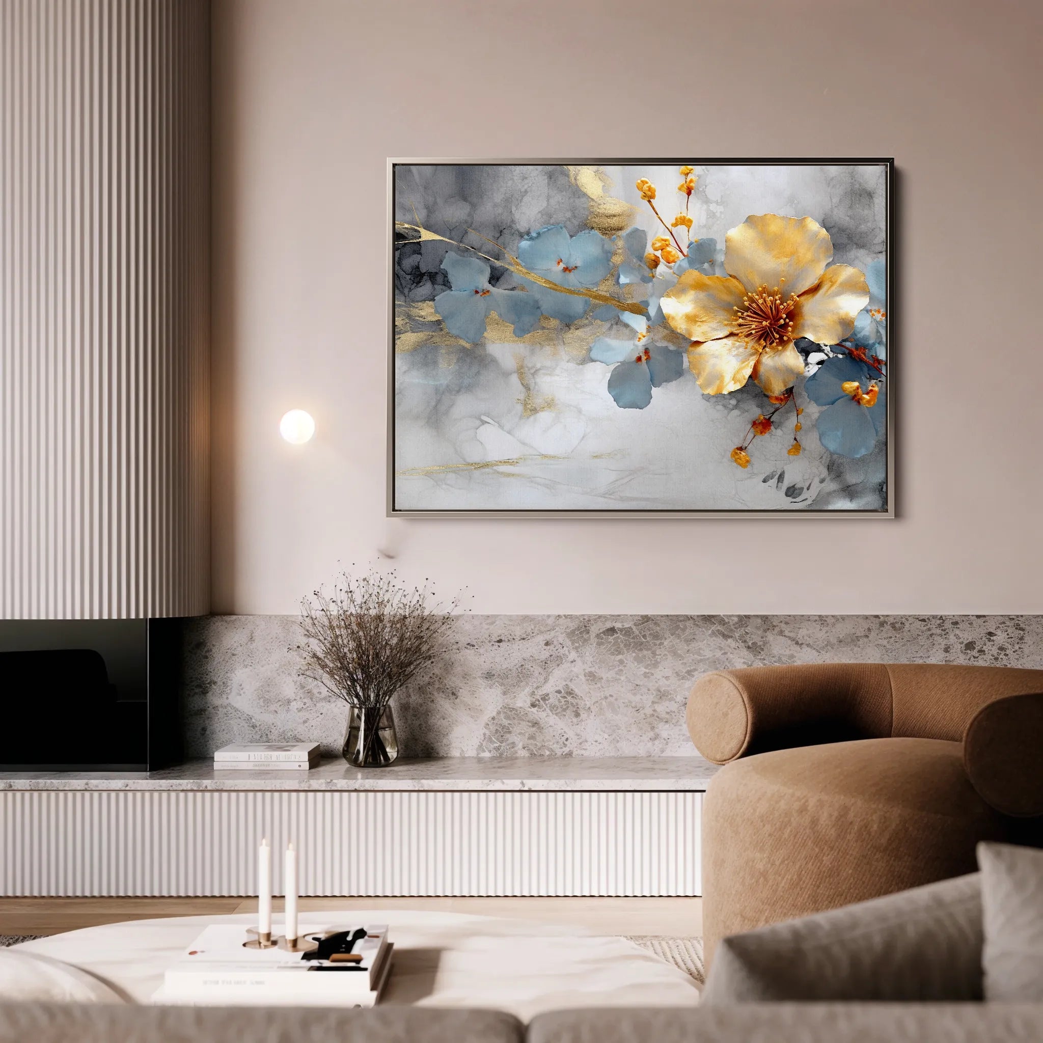 Floral Canvas Wall Art WAD212-F 90 x 60 cm / Stretched on hidden frame