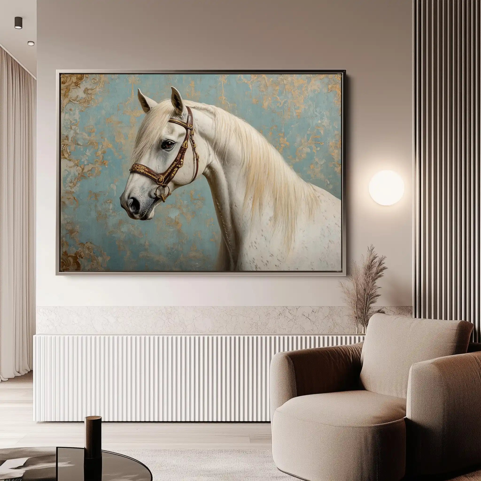 Horses 212 Canvas Art 90 x 60 cm / Stretched on hidden frame