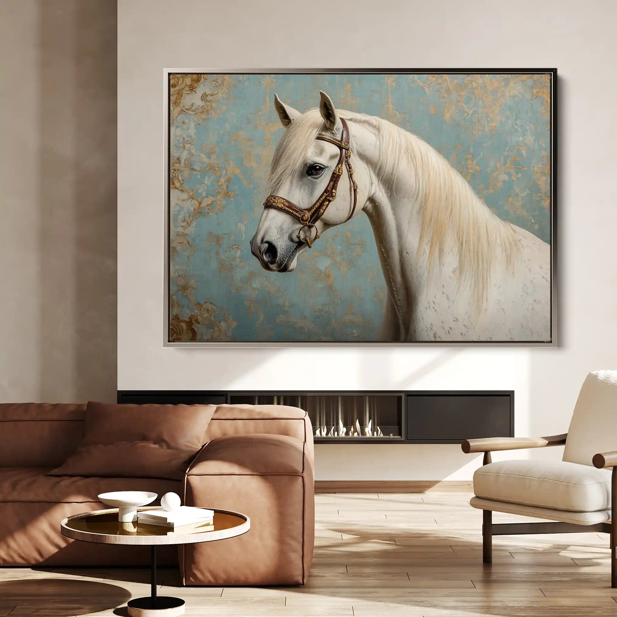 Horses 212 Canvas Art 90 x 60 cm / Stretched on hidden frame