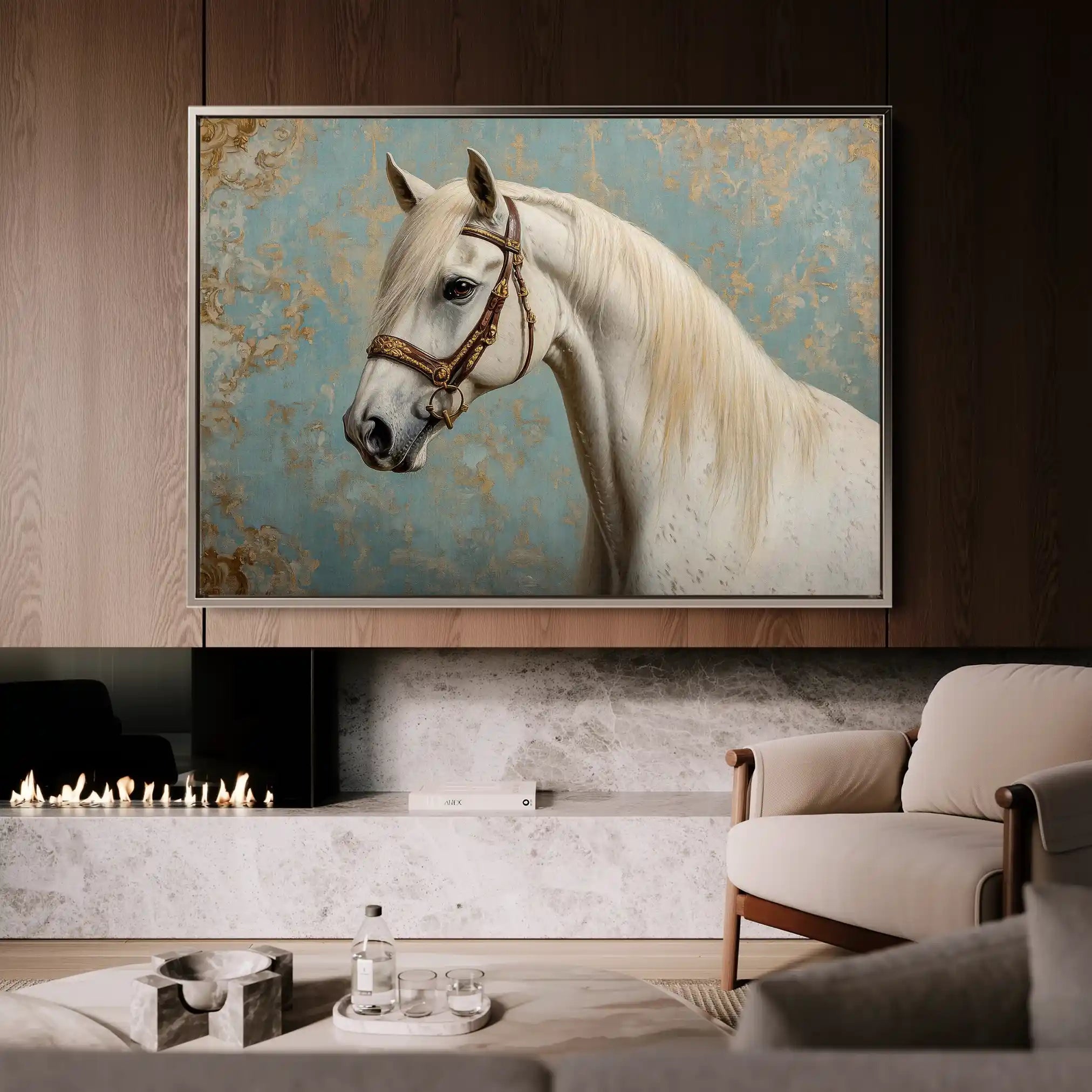 Horses 212 Canvas Art 90 x 60 cm / Stretched on hidden frame