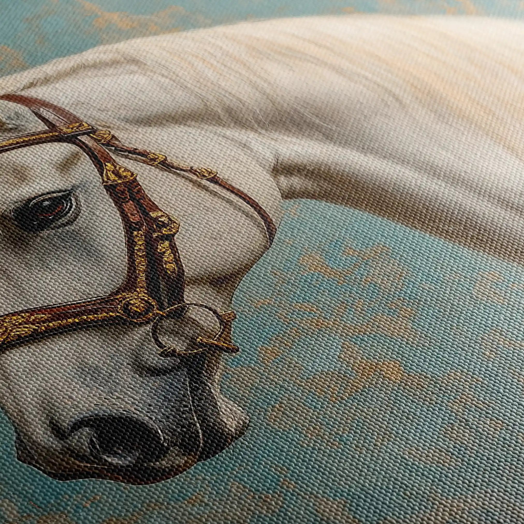 Horses 212 Canvas Art 90 x 60 cm / Stretched on hidden frame