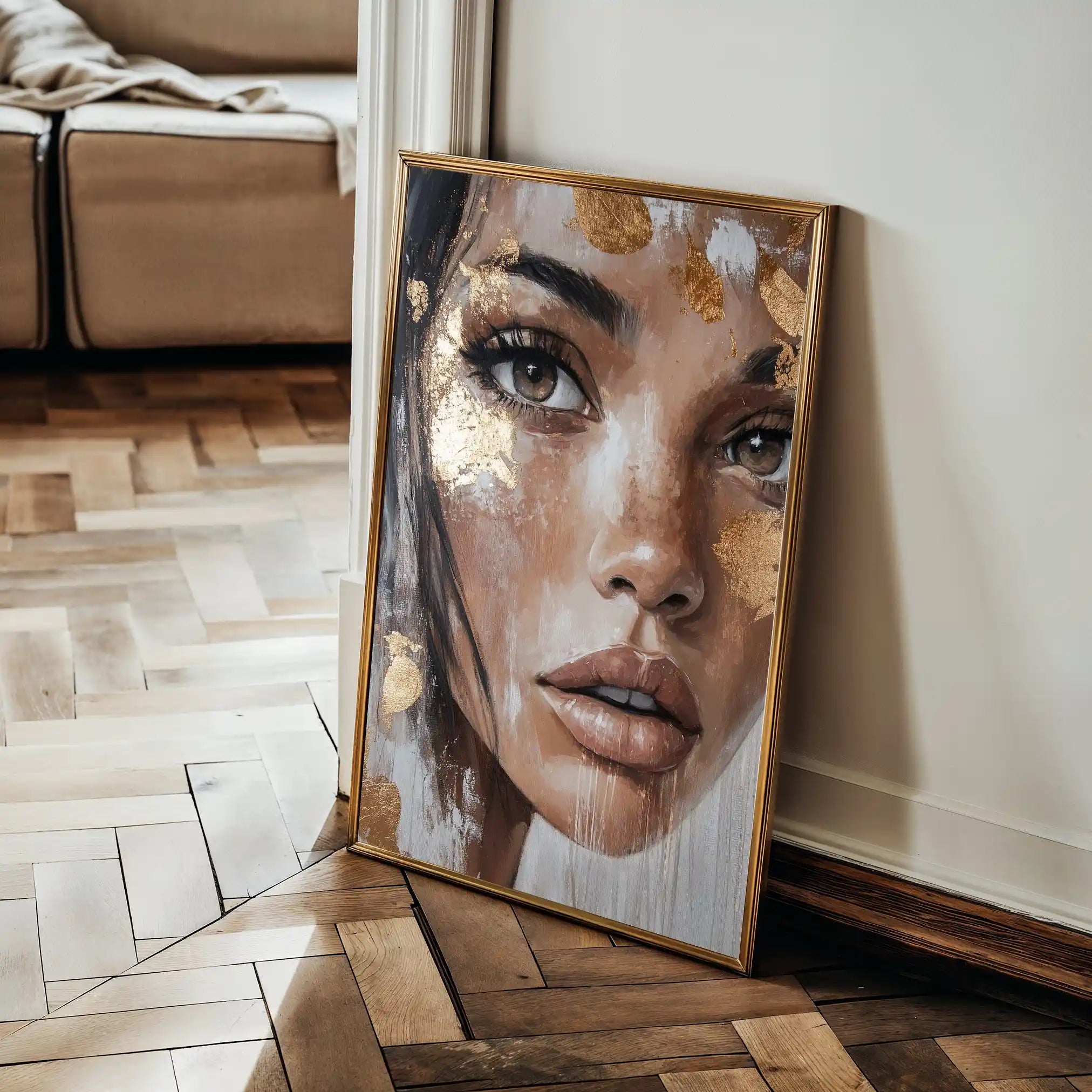 Portrait 213 Canvas Art 90 x 60 cm / Stretched on hidden frame