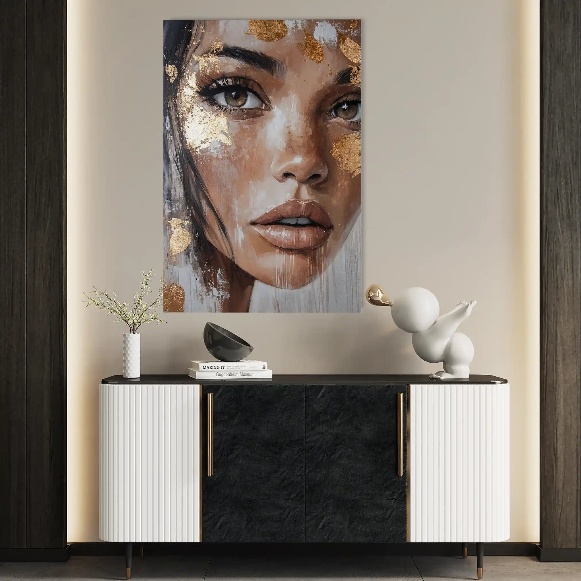Portrait 213 Canvas Art 90 x 60 cm / Stretched on hidden frame