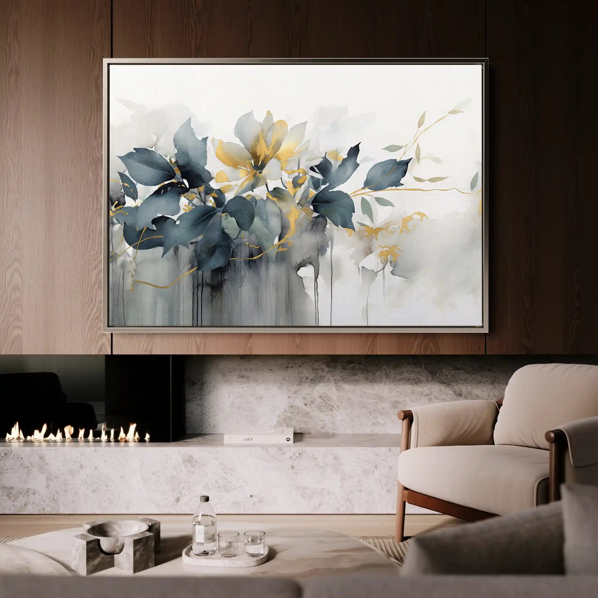 Floral Canvas Wall Art WAD214-F 90 x 60 cm / Stretched on hidden frame