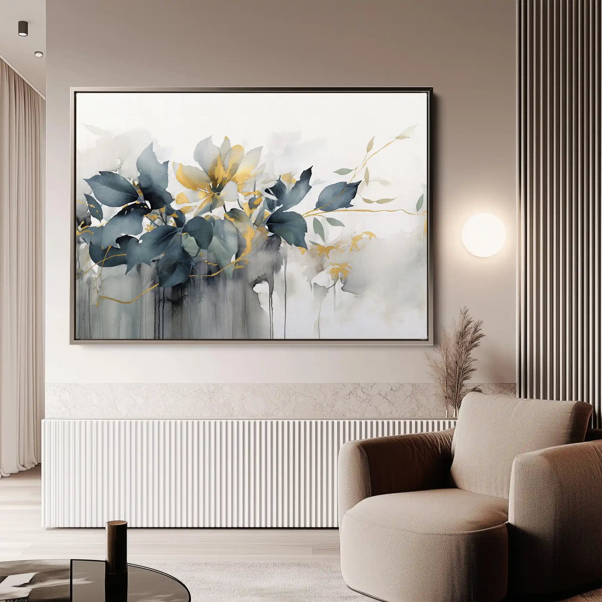 Floral Canvas Wall Art WAD214-F 90 x 60 cm / Stretched on hidden frame