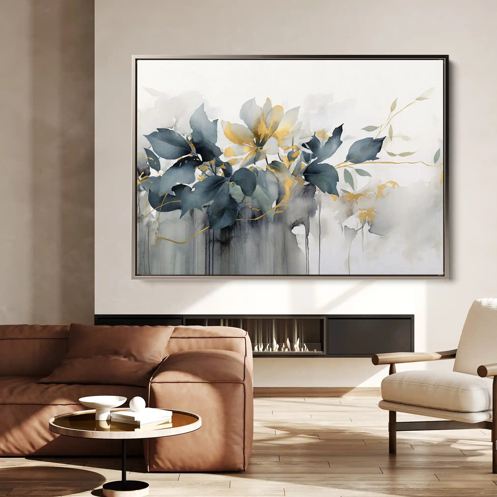 Floral Canvas Wall Art WAD214-F 90 x 60 cm / Stretched on hidden frame