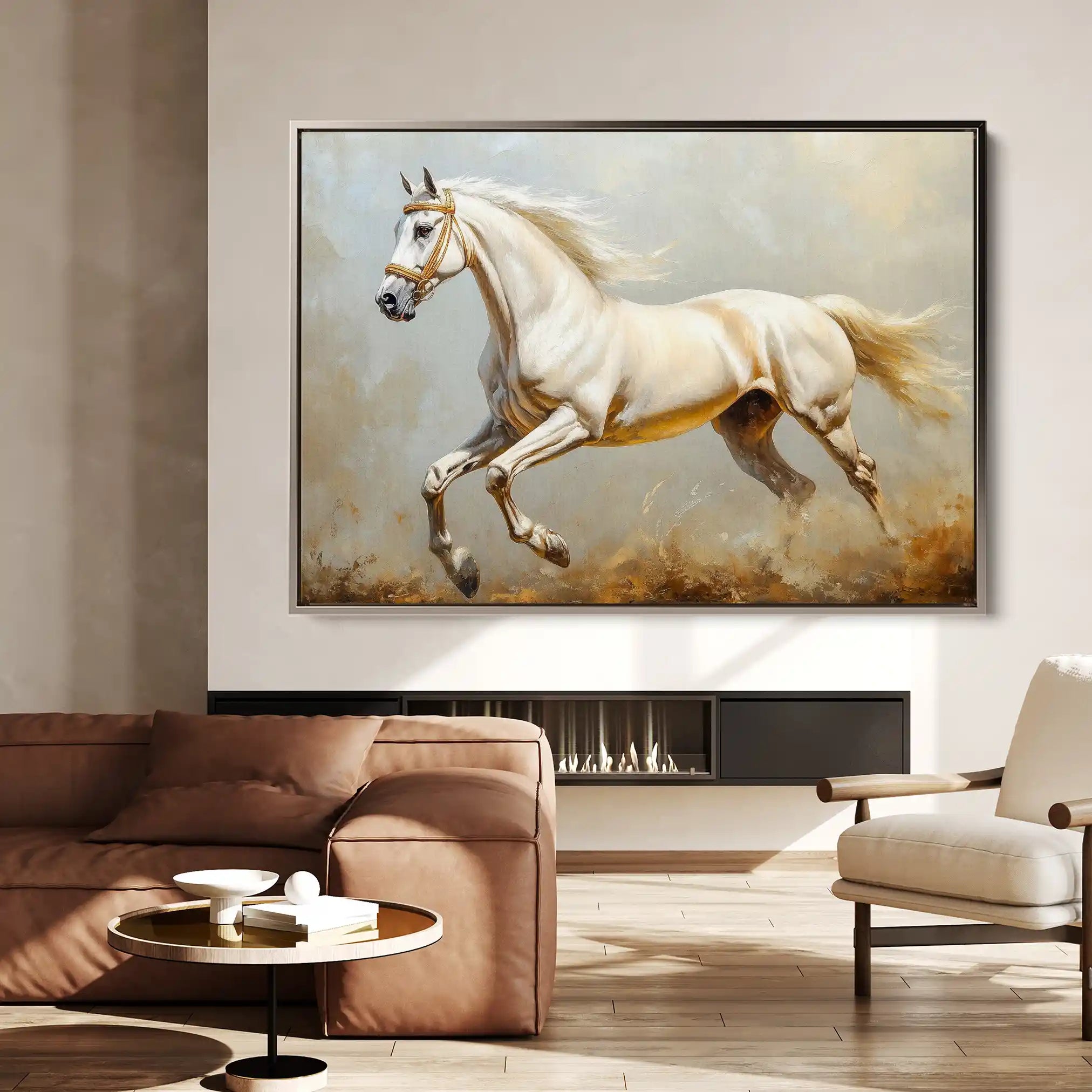Horses 214 Canvas Art 90 x 60 cm / Stretched on hidden frame