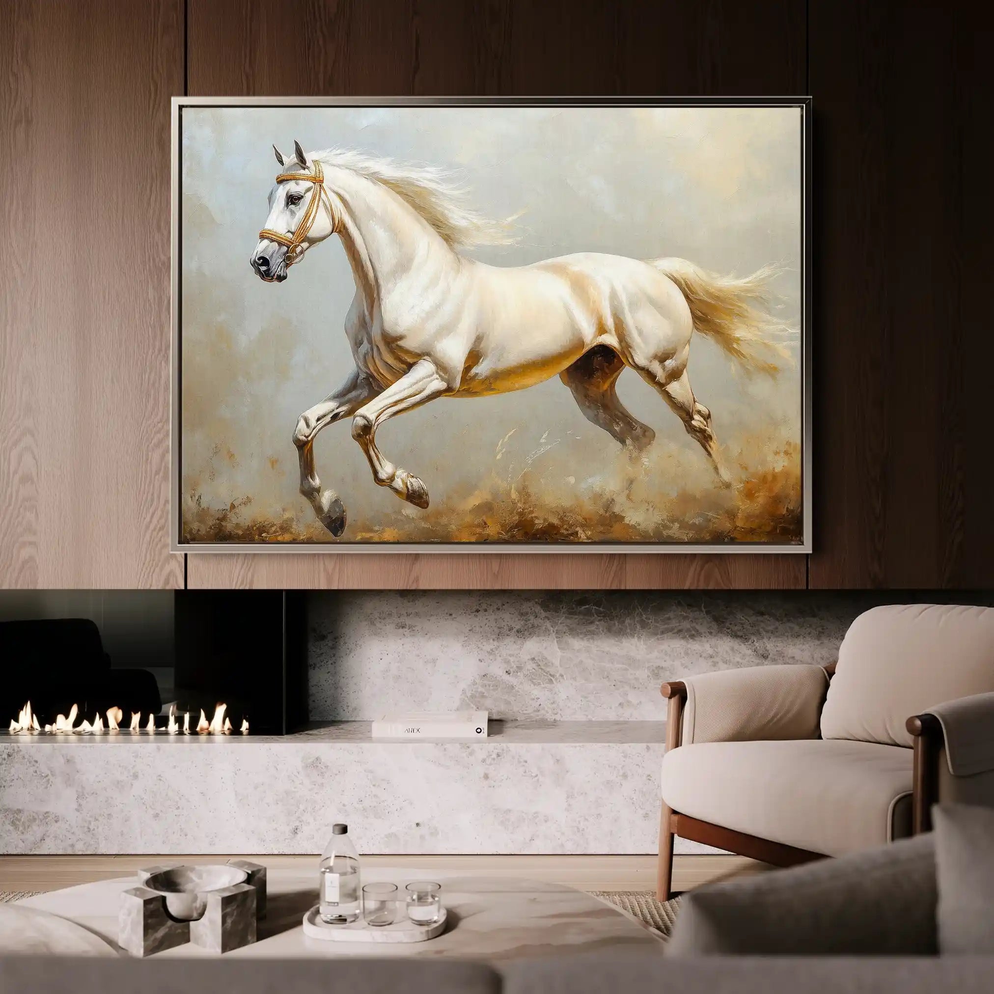 Horses 214 Canvas Art 90 x 60 cm / Stretched on hidden frame