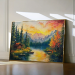 Landscape 214 Canvas Art 90 x 60 cm / Stretched on hidden frame