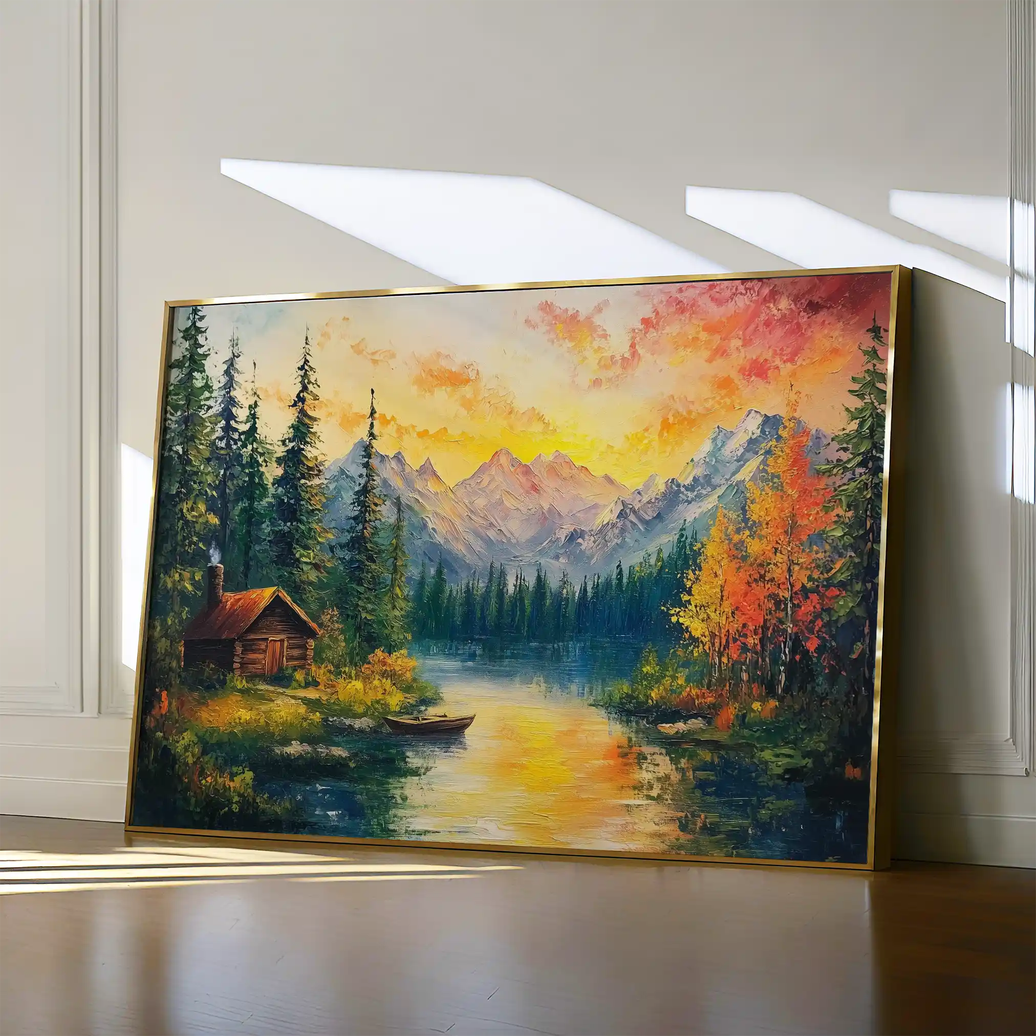 Landscape 214 Canvas Art 90 x 60 cm / Stretched on hidden frame