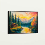 Landscape 214 Canvas Art 90 x 60 cm / Stretched on hidden frame