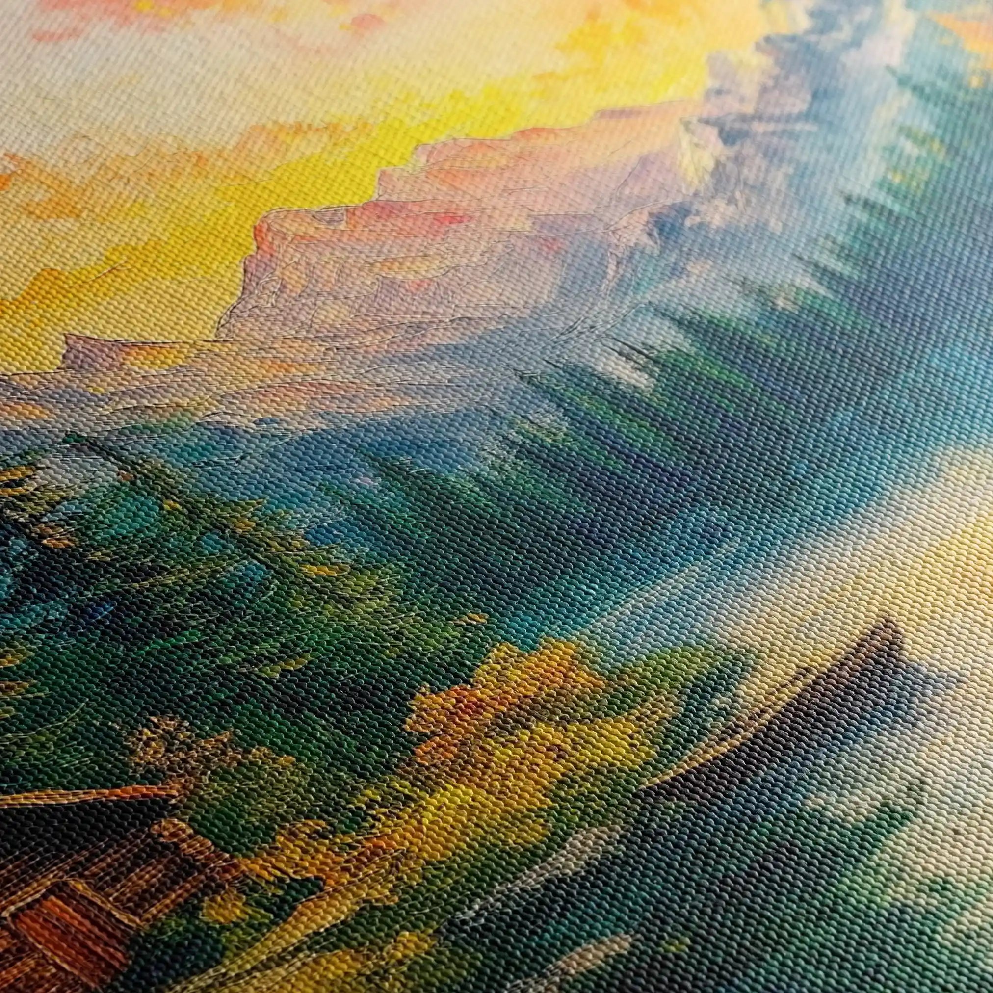 Landscape 214 Canvas Art 90 x 60 cm / Stretched on hidden frame