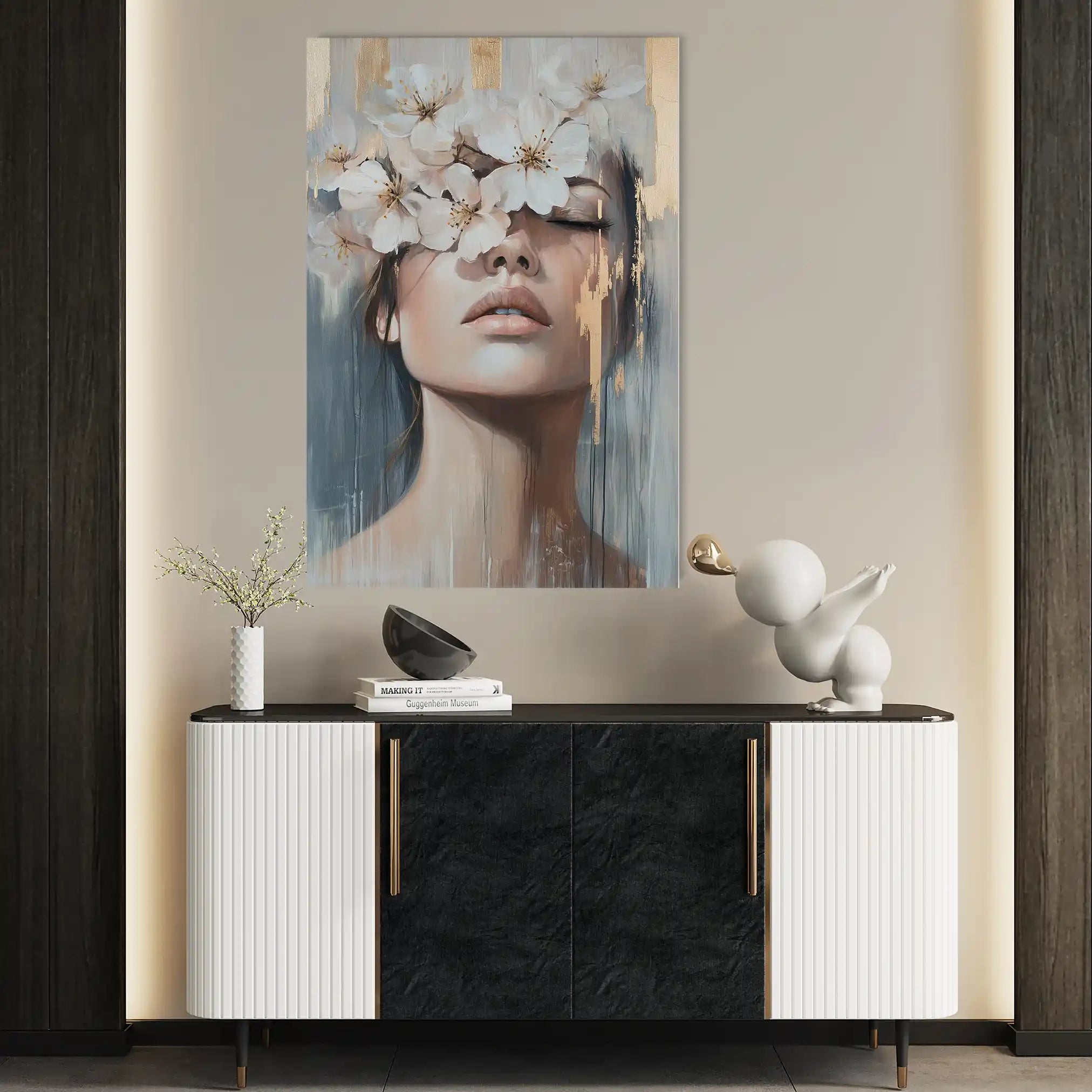 Portrait 214 Canvas Art 90 x 60 cm / Stretched on hidden frame