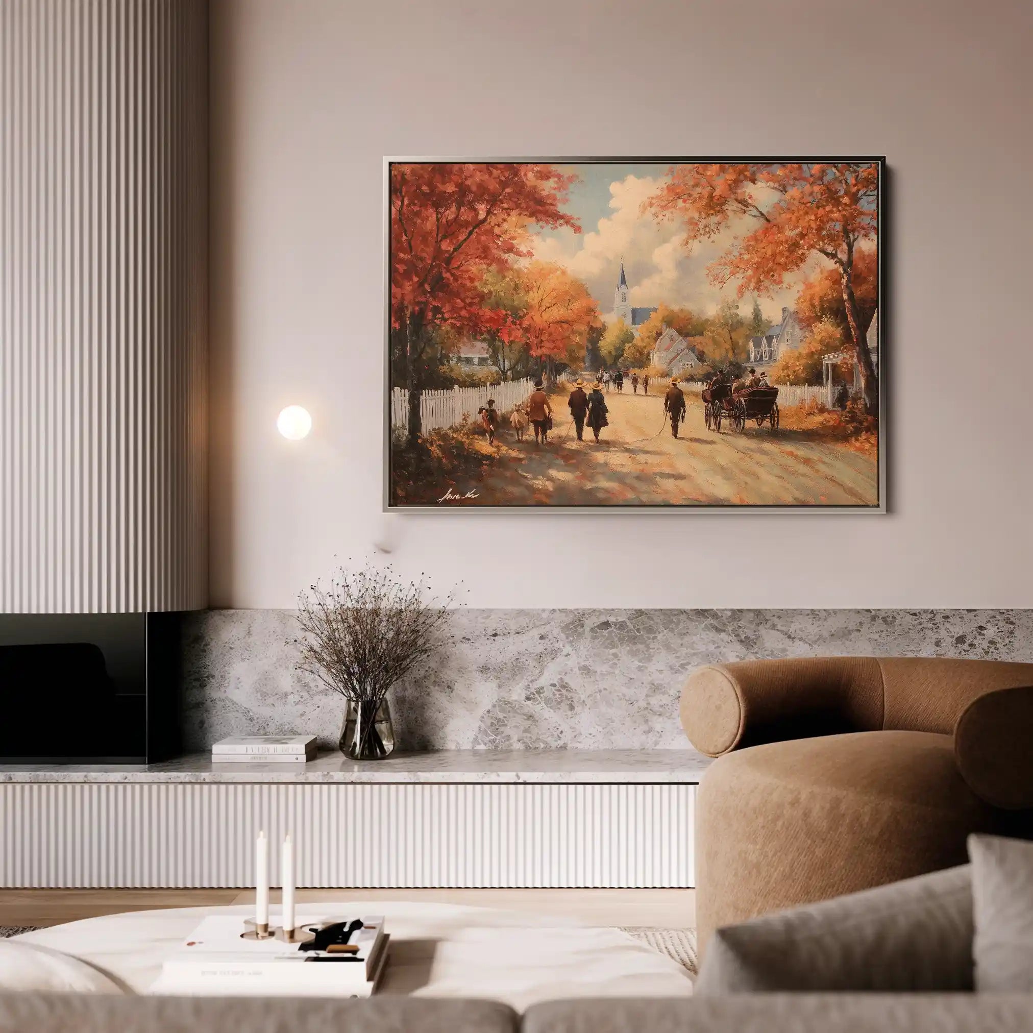 Landscape 216 Canvas Art 90 x 60 cm / Stretched on hidden frame