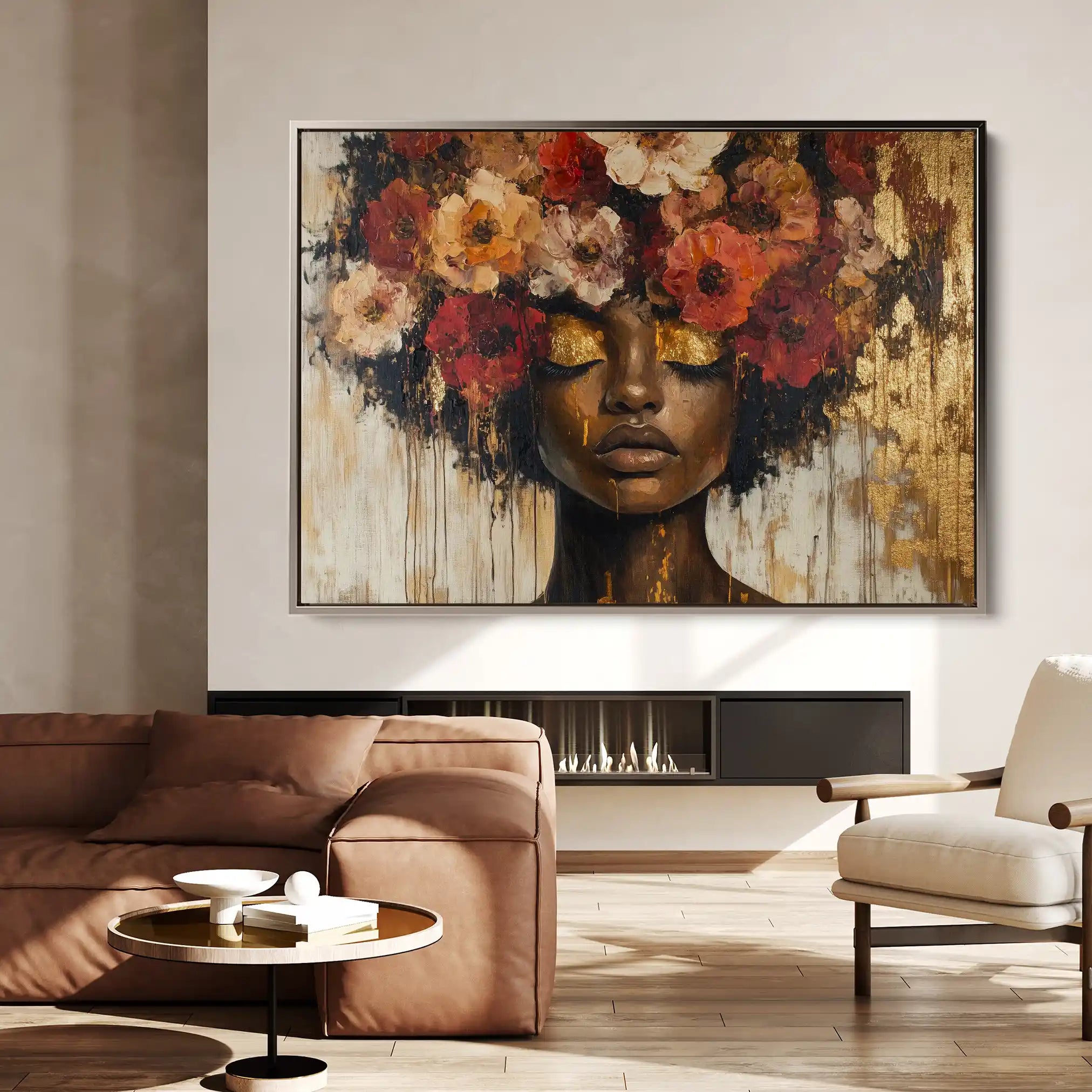 Portrait 216 Canvas Art 90 x 60 cm / Stretched on hidden frame