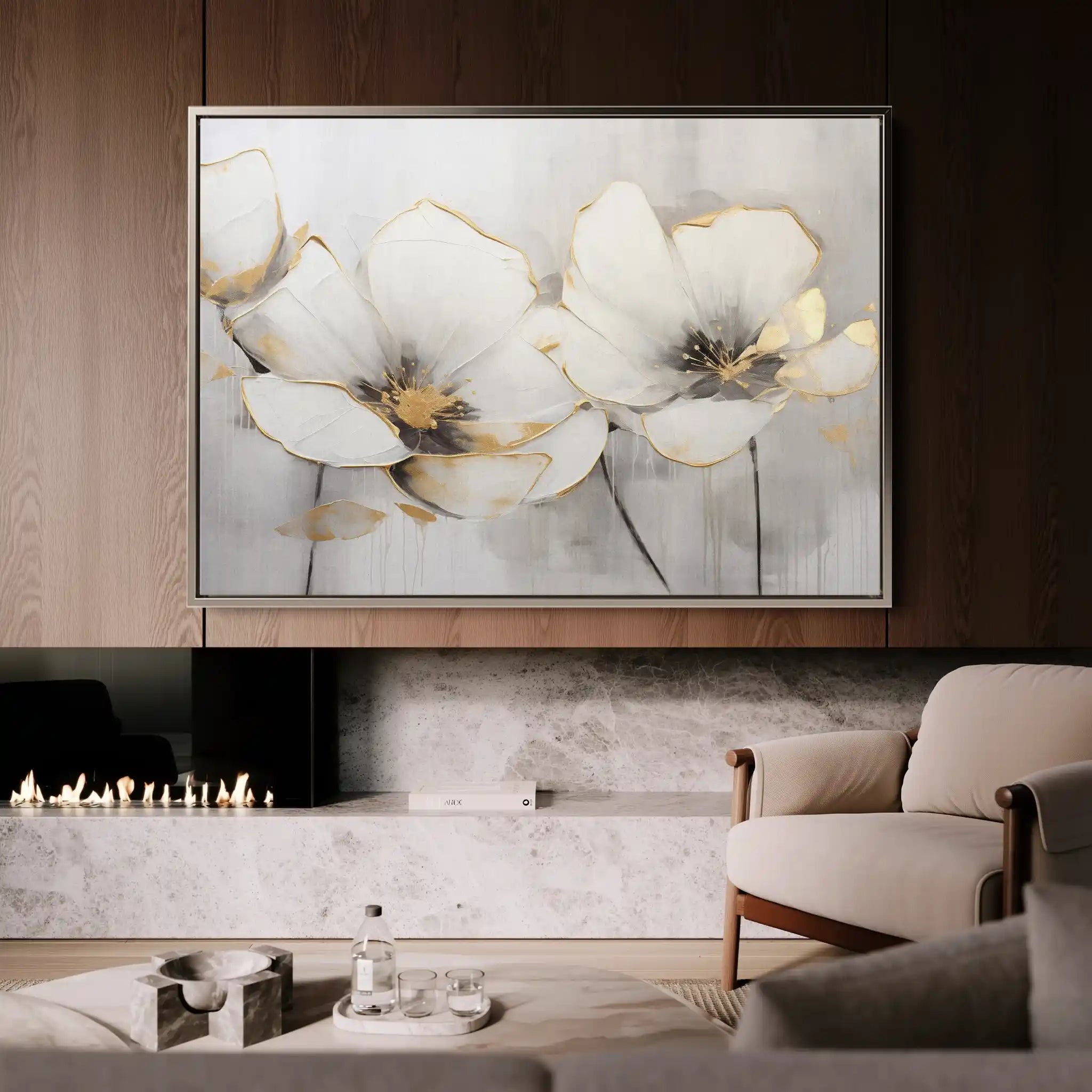 Floral Canvas Wall Art WAD217-F 90 x 60 cm / Stretched on hidden frame