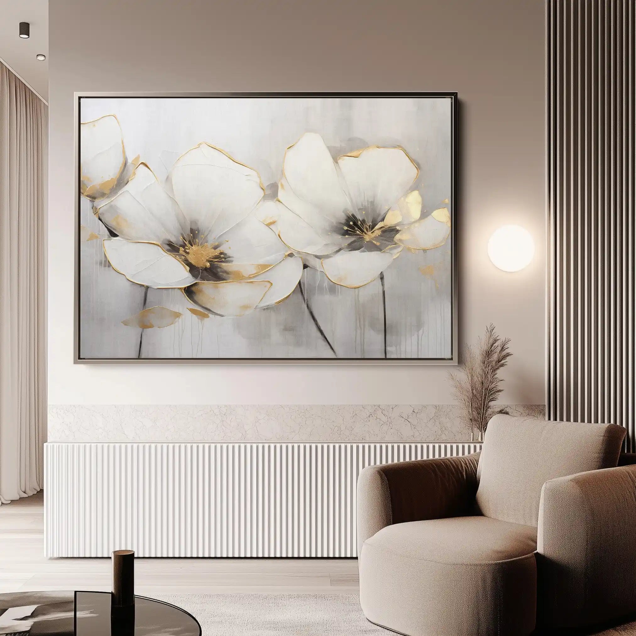 Floral Canvas Wall Art WAD217-F 90 x 60 cm / Stretched on hidden frame