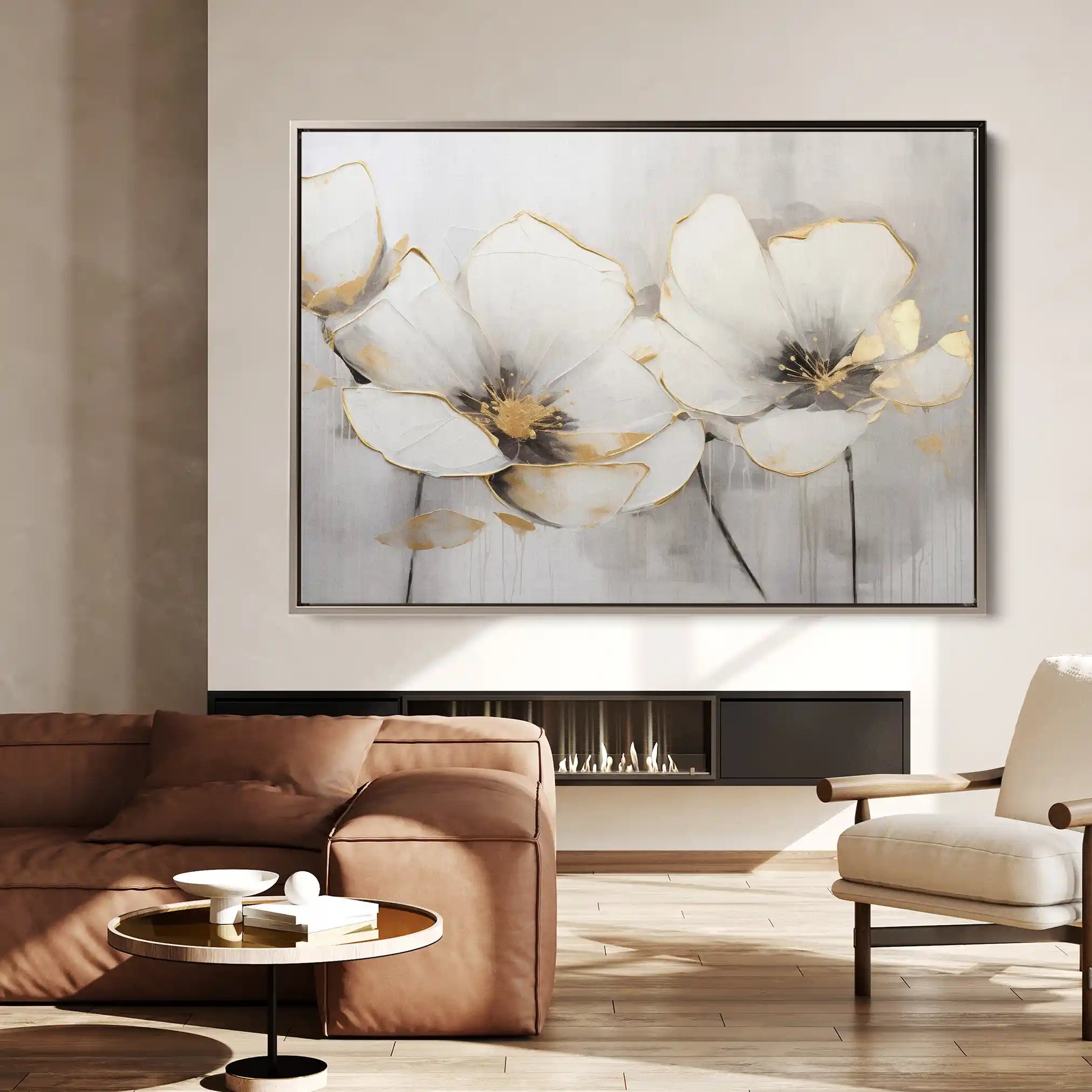 Floral Canvas Wall Art WAD217-F 90 x 60 cm / Stretched on hidden frame