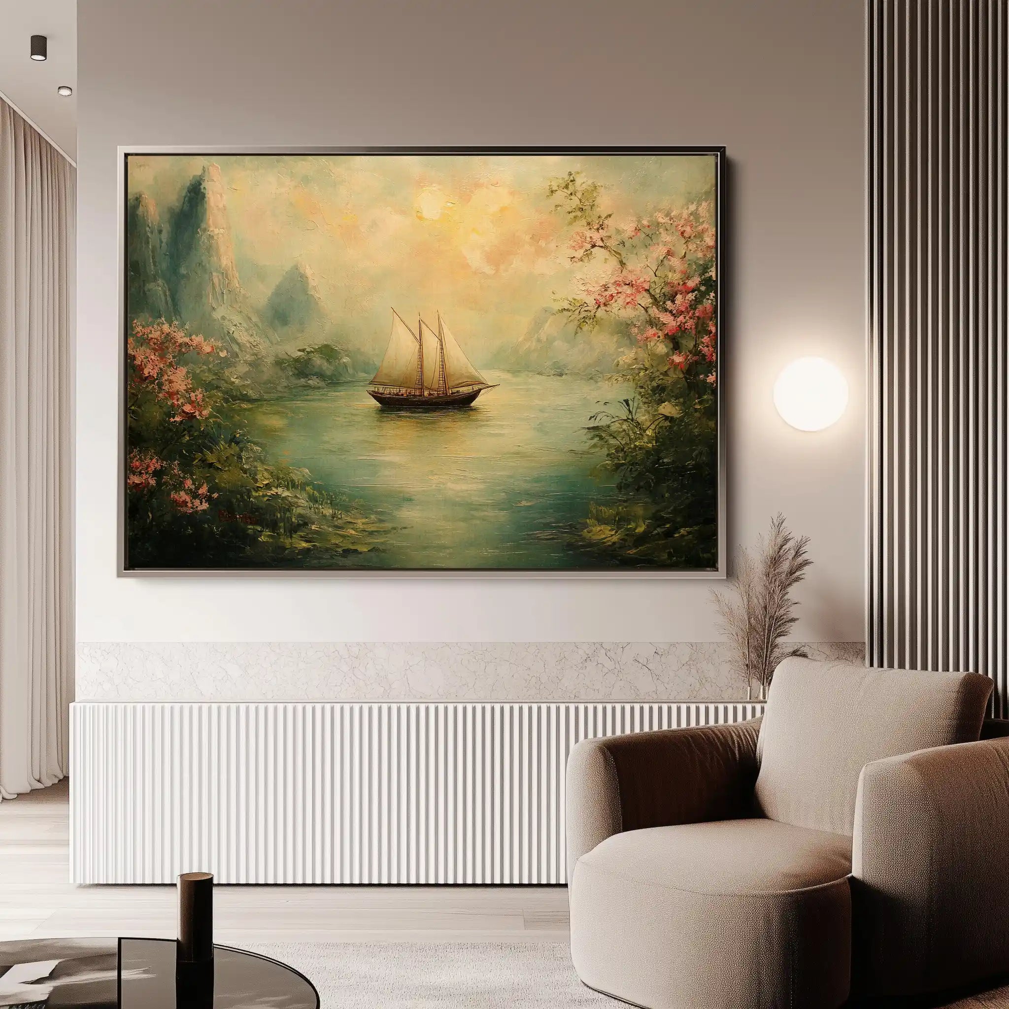 Landscape 217 Canvas Art 90 x 60 cm / Stretched on hidden frame