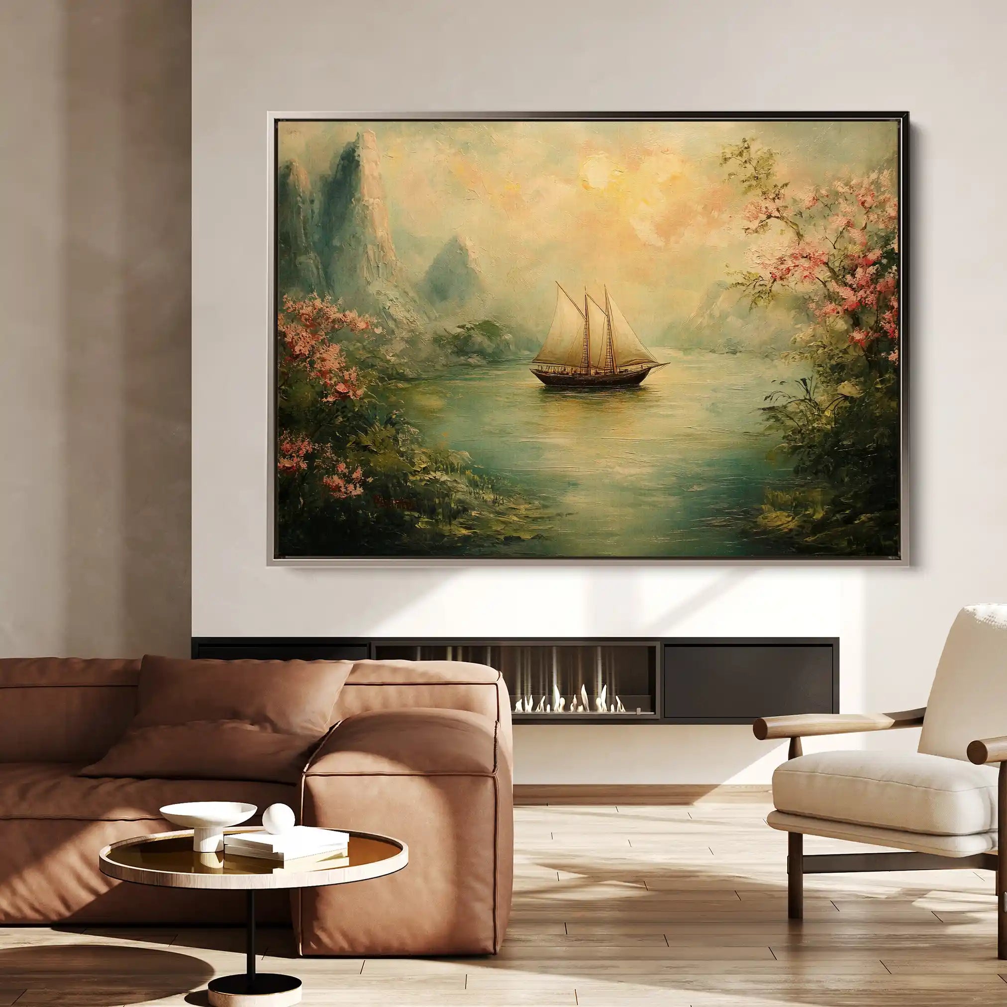 Landscape 217 Canvas Art 90 x 60 cm / Stretched on hidden frame