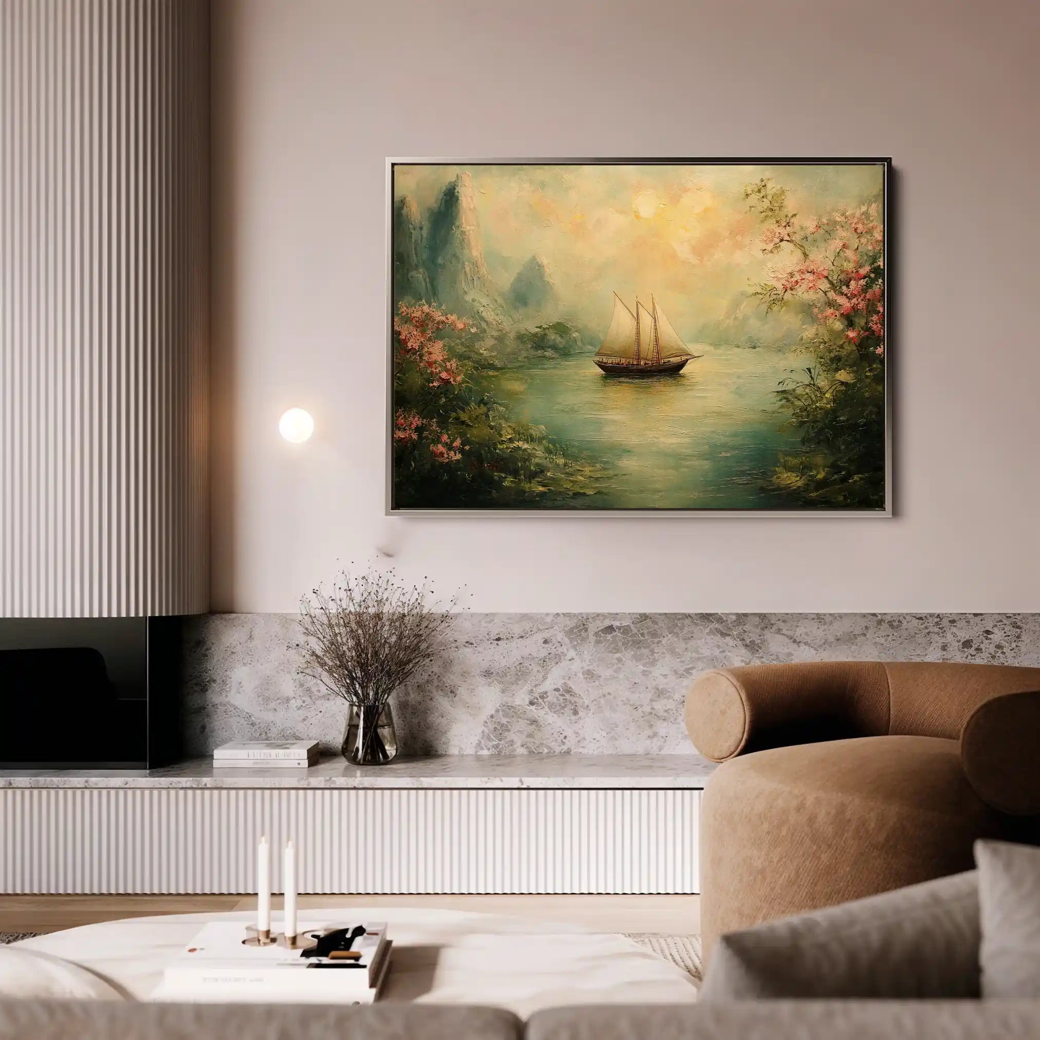 Landscape 217 Canvas Art 90 x 60 cm / Stretched on hidden frame