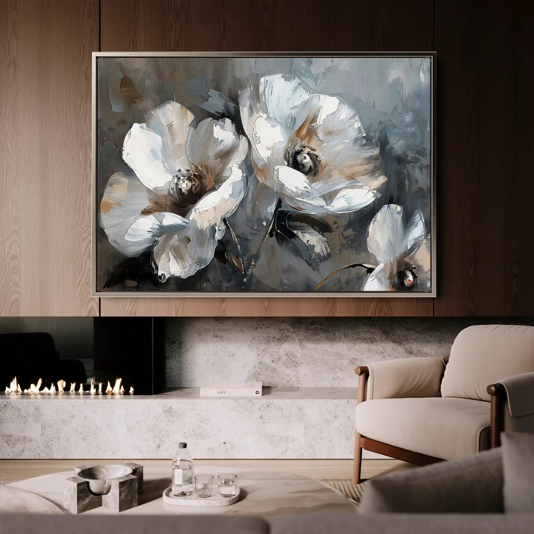 Floral Canvas Wall Art WAD218-F 90 x 60 cm / Stretched on hidden frame