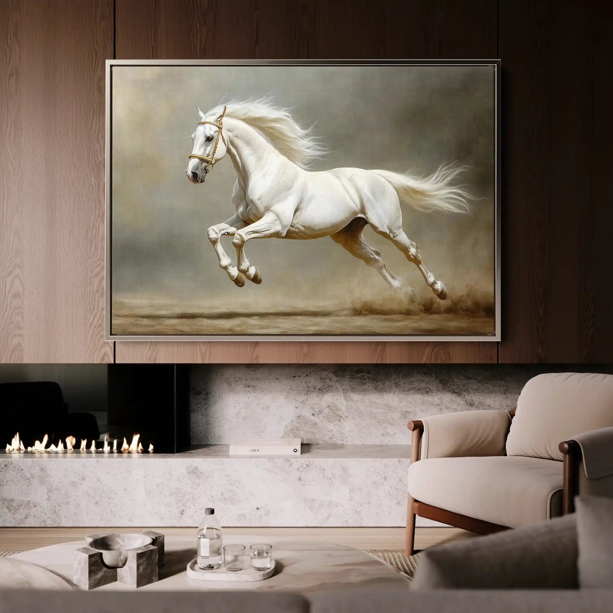 Horses 218 Canvas Art 90 x 60 cm / Stretched on hidden frame