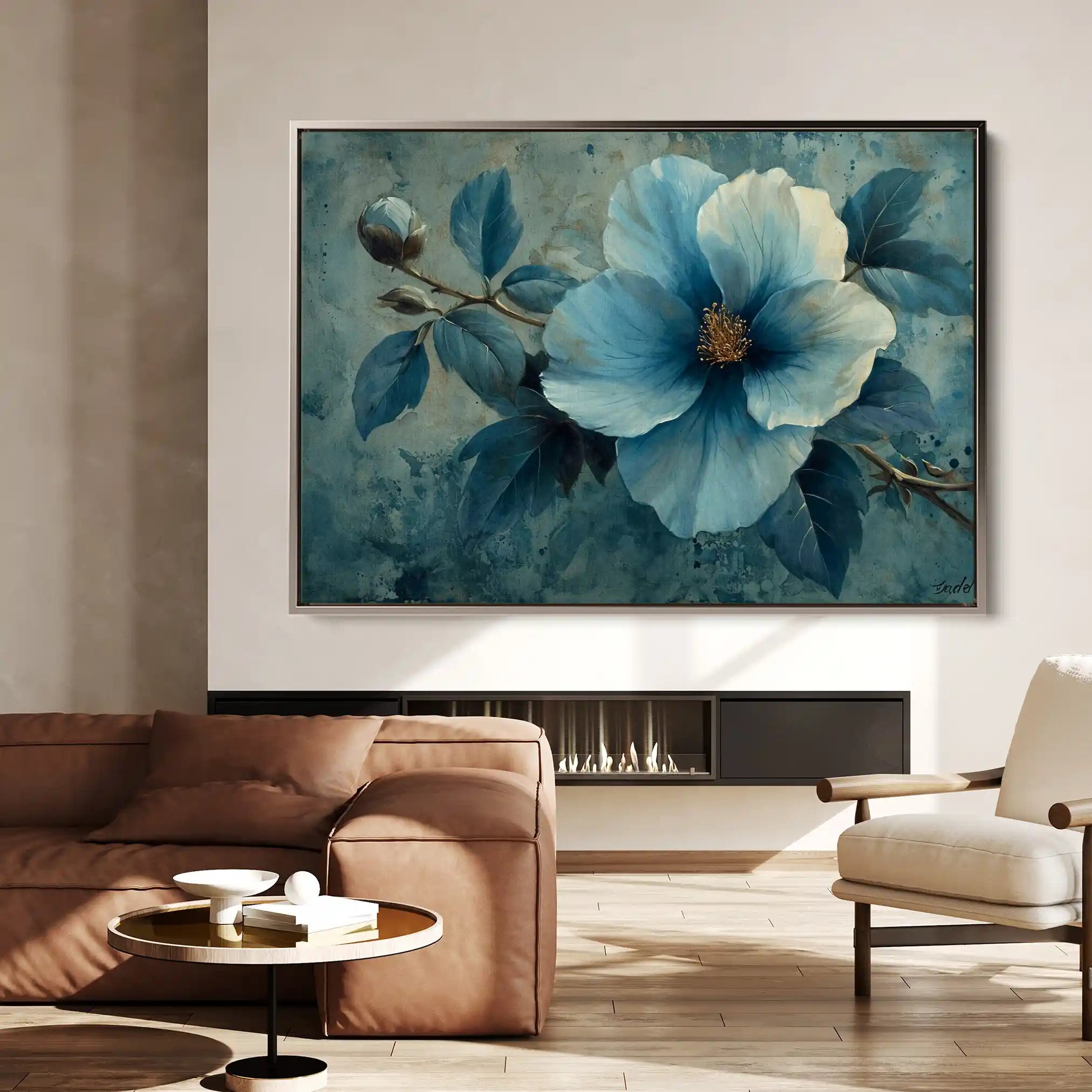 Floral Canvas Wall Art WAD219-F 90 x 60 cm / Stretched on hidden frame