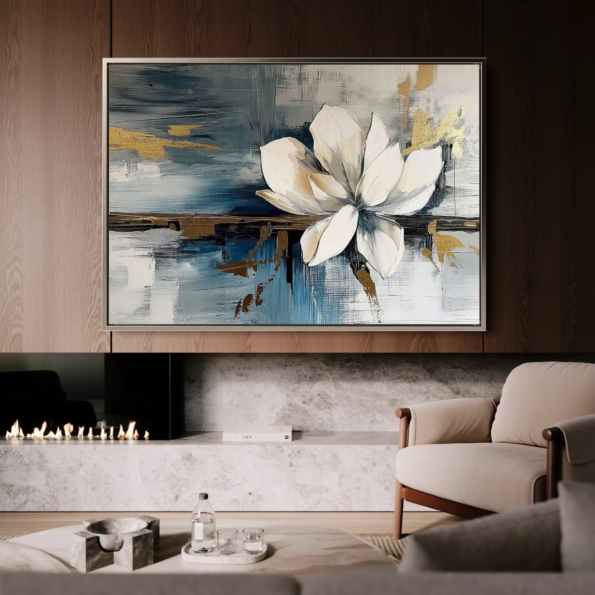 Floral Canvas Wall Art WAD220-F 90 x 60 cm / Stretched on hidden frame