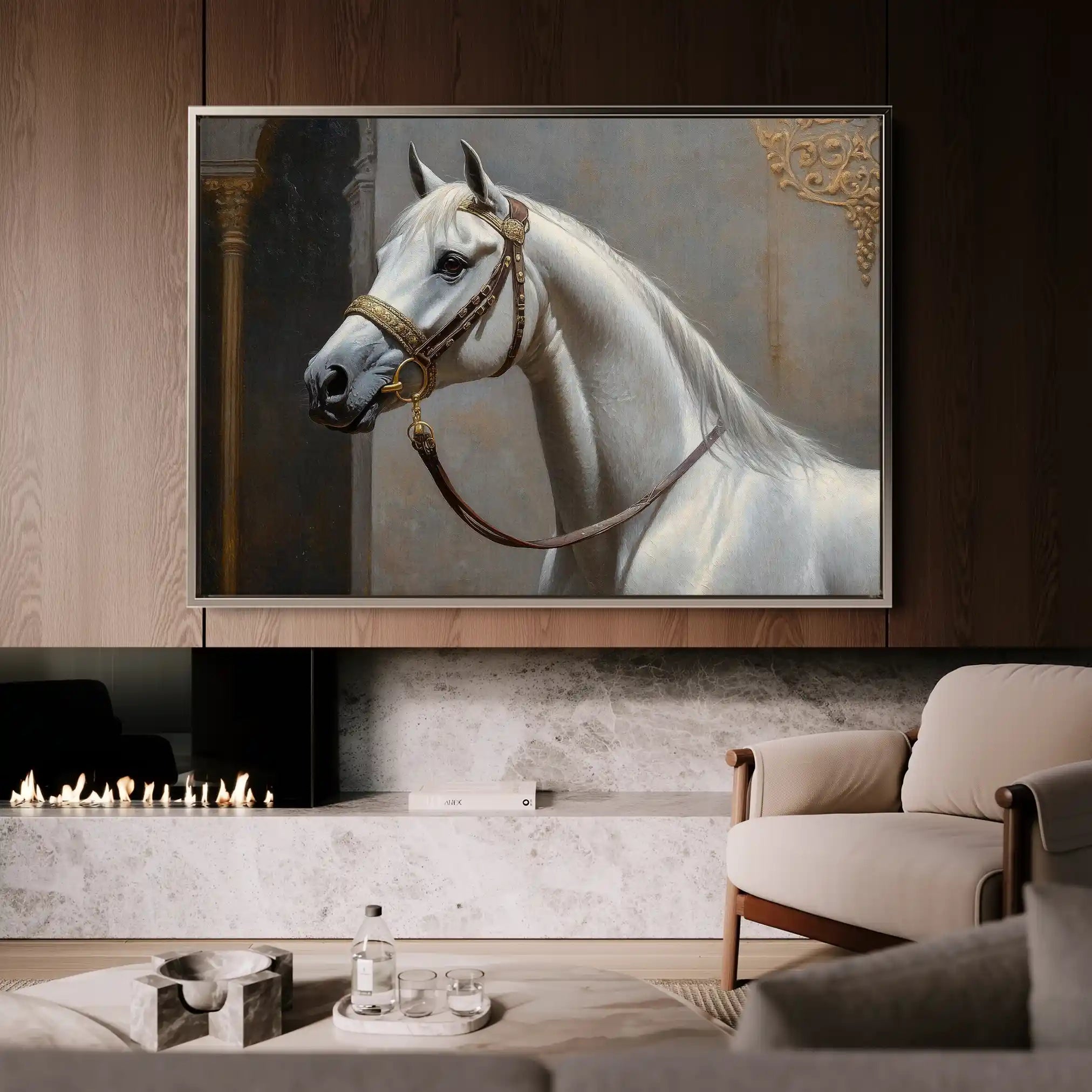 Horses 220 Canvas Art 90 x 60 cm / Stretched on hidden frame