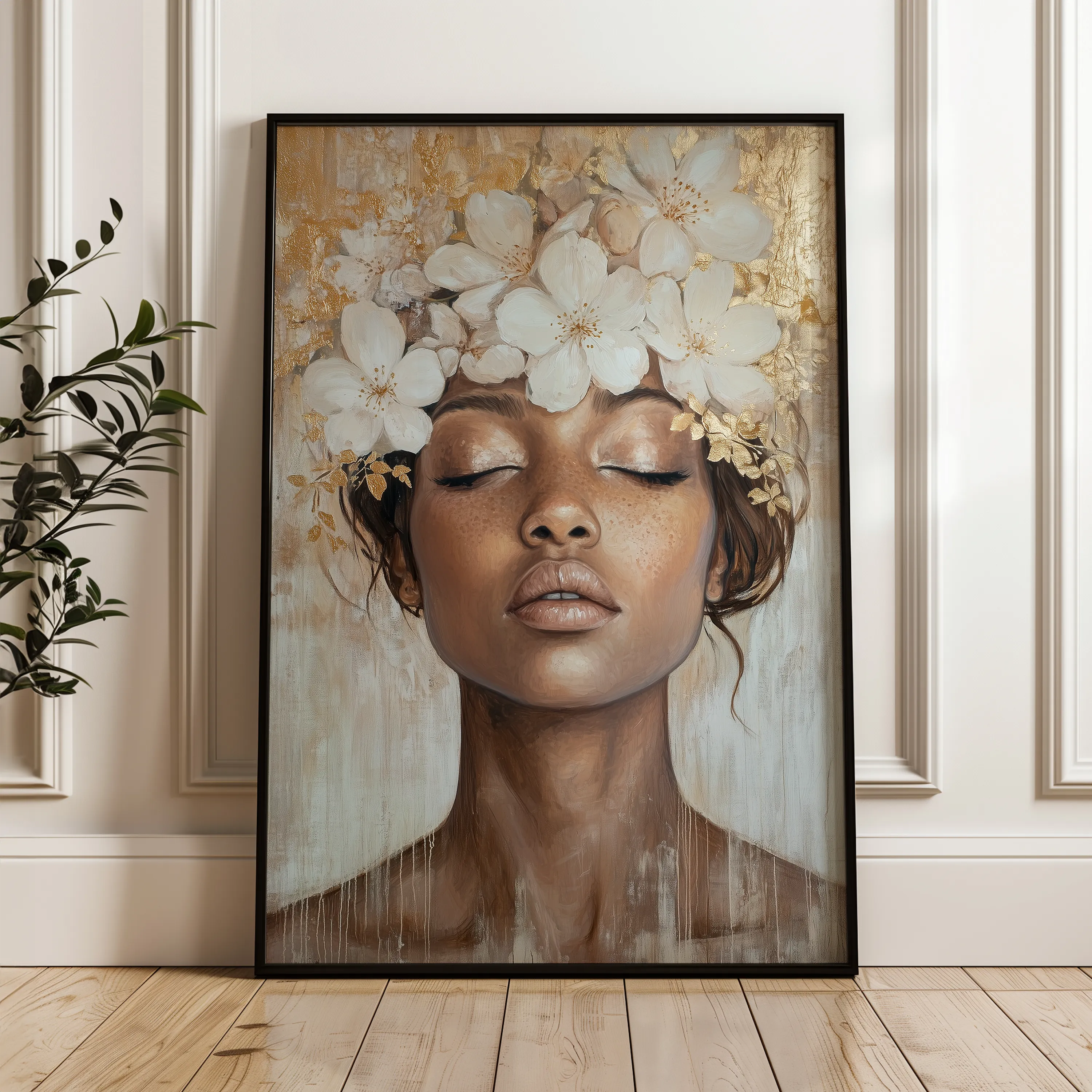 Portrait Canvas Wall Art WAD220-P 90 x 60 cm / Stretched on hidden frame