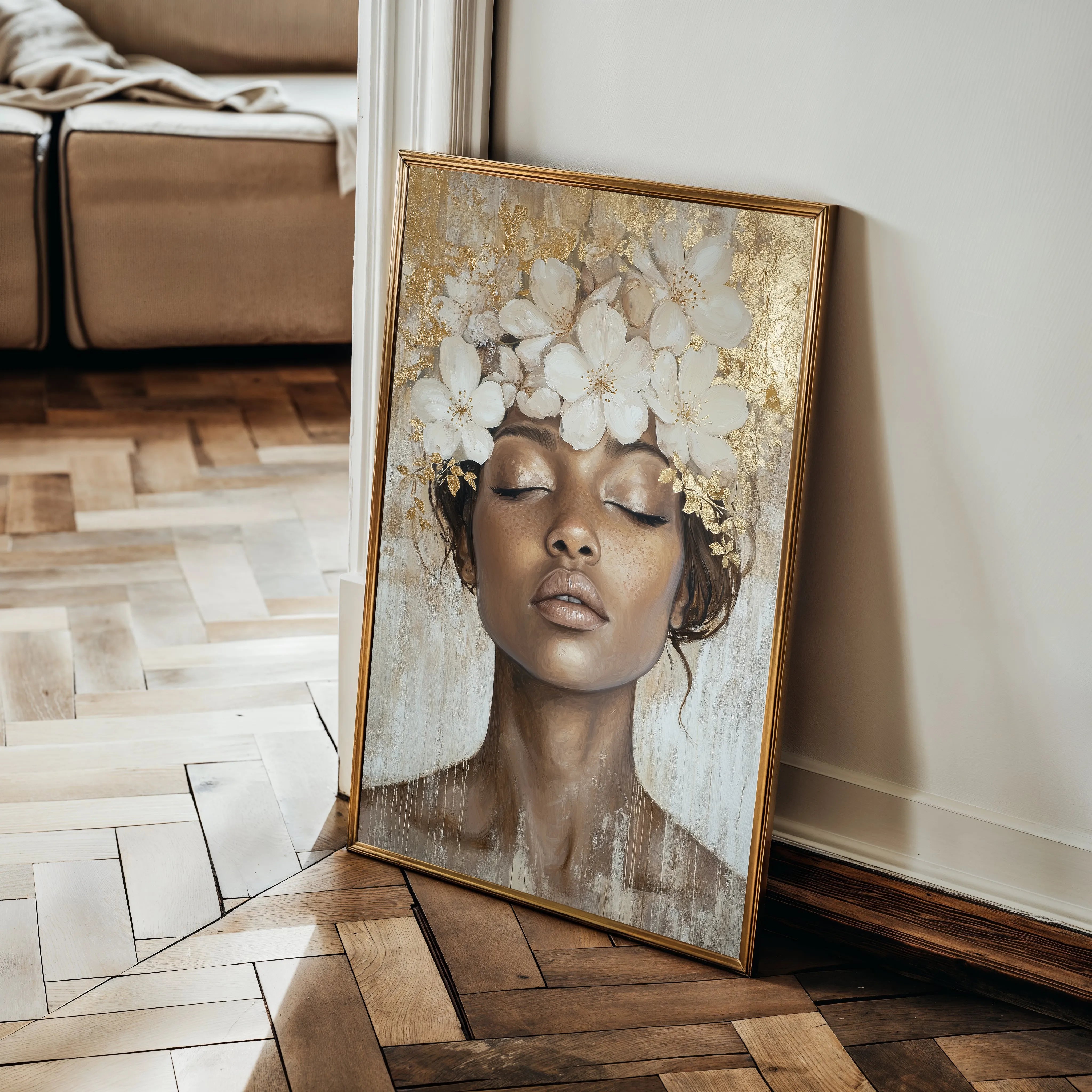 Portrait Canvas Wall Art WAD220-P 90 x 60 cm / Stretched on hidden frame
