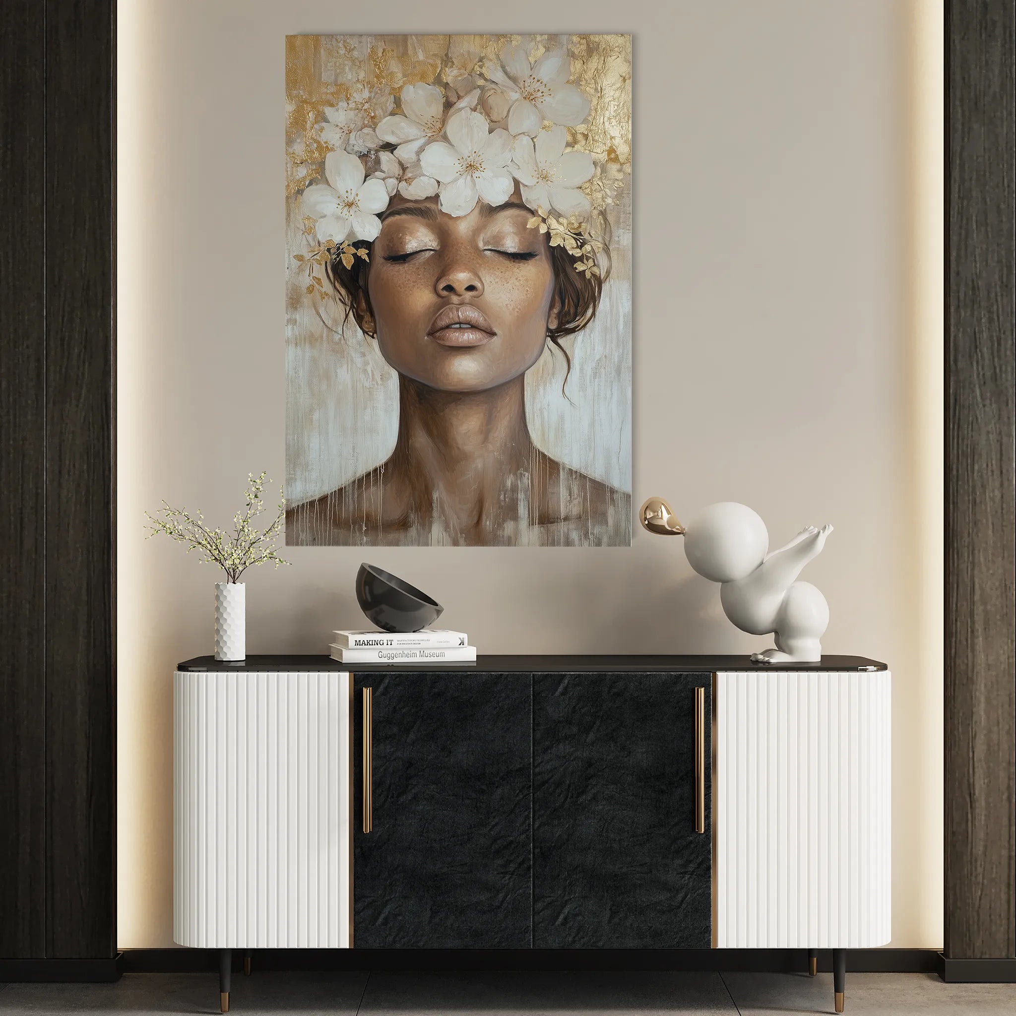 Portrait Canvas Wall Art WAD220-P 90 x 60 cm / Stretched on hidden frame