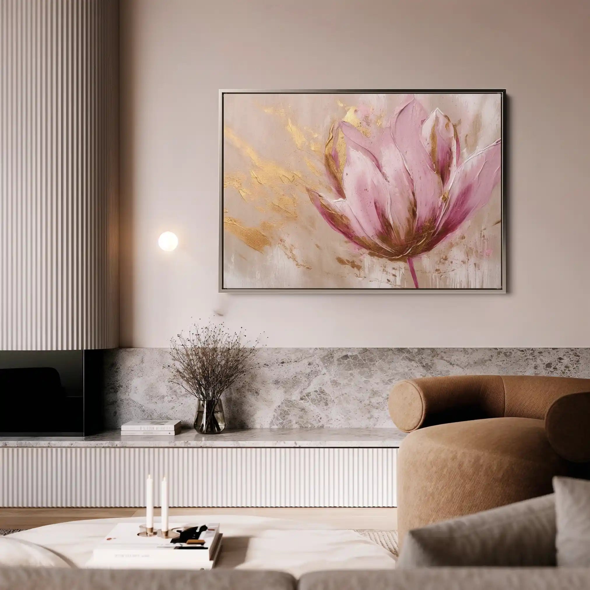 Floral Canvas Wall Art WAD221-F 90 x 60 cm / Stretched on hidden frame