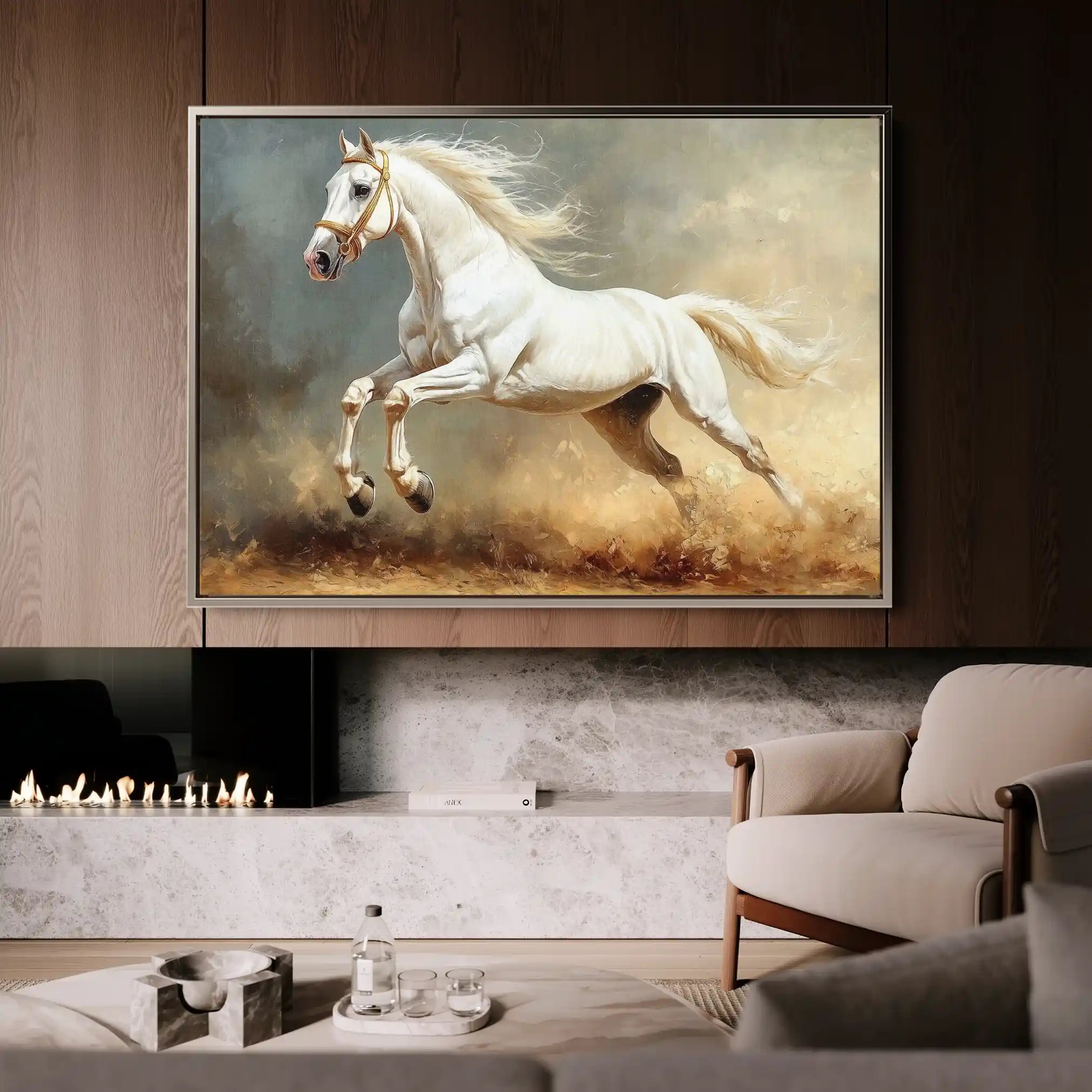 Horses 222 Canvas Art 90 x 60 cm / Stretched on hidden frame