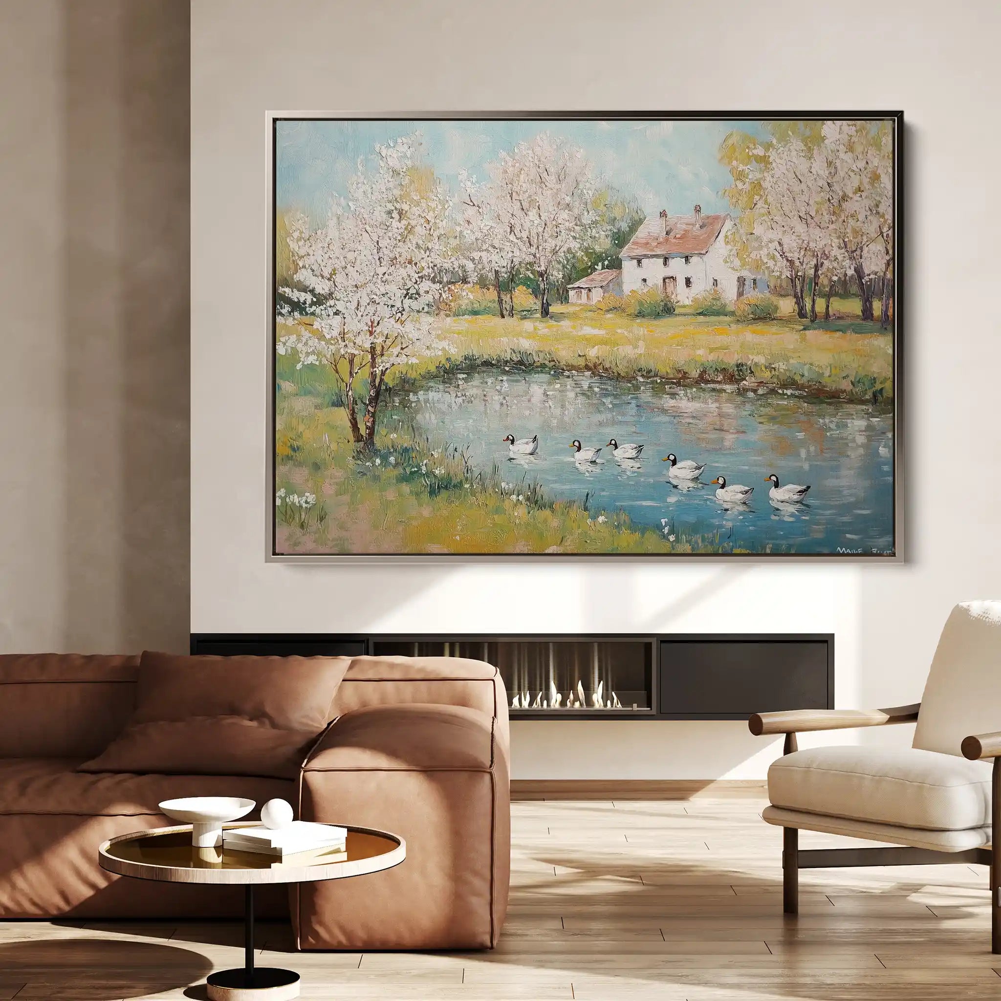 Landscape 222 Canvas Art 90 x 60 cm / Stretched on hidden frame